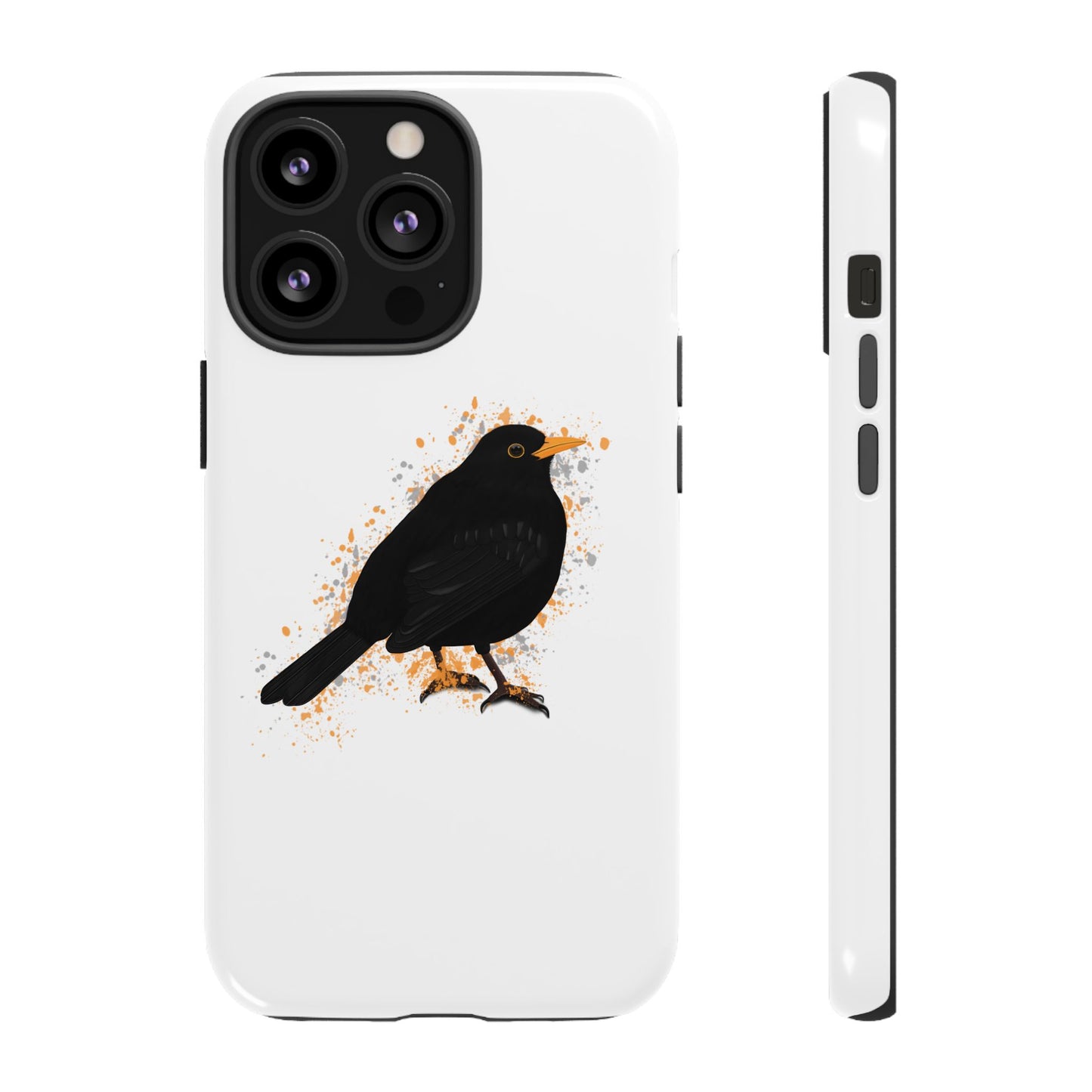 Amsel Vogel iPhone & Google Pixel Vogelmotiv Handyhülle Weiß