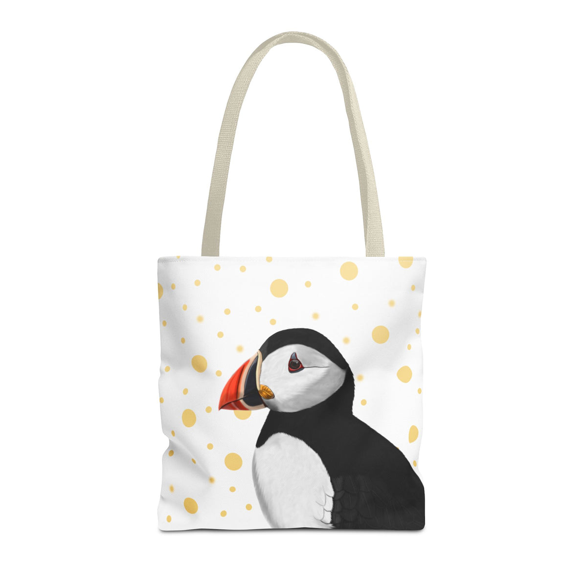 Papageitaucher mit Goldenen Punkten Vogel Tragetasche 40x40cm – Accessories,