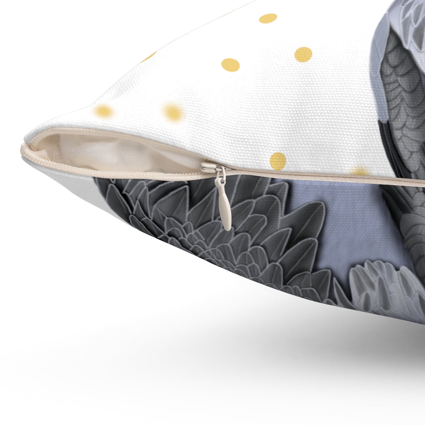 Schuhschnabel mit Goldenen Punkten Vogel Kissen