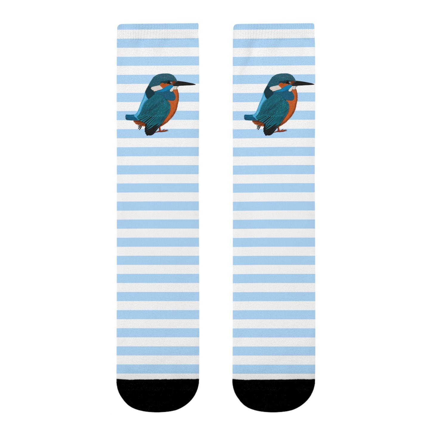 Eisvogel Vogel Socken mit Blau Weißen Streifen für Vogelfreunde & Vogelbeobachter