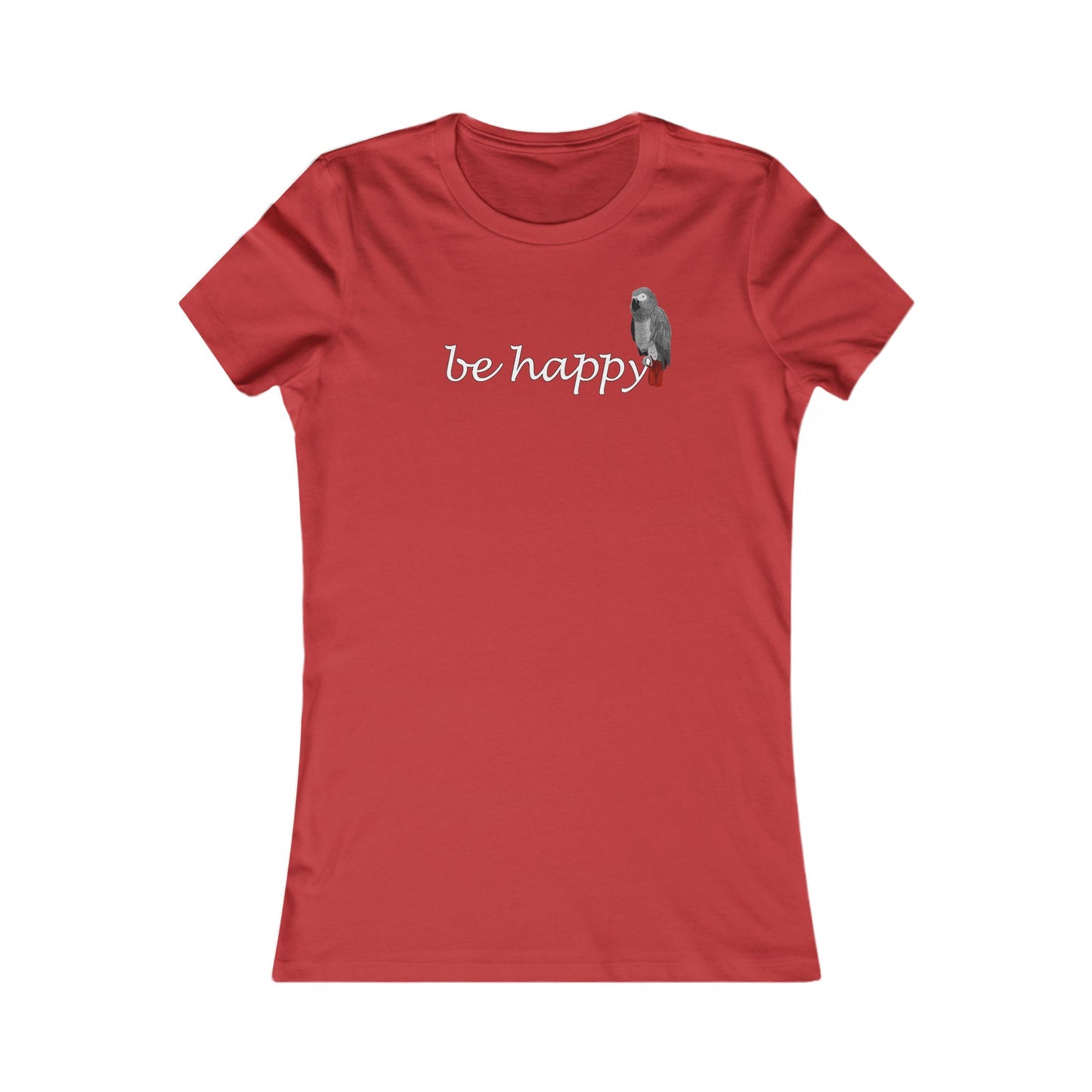 Graupapagei Be Happy Vogel Frauen T-Shirt für Vogelfreundinnen