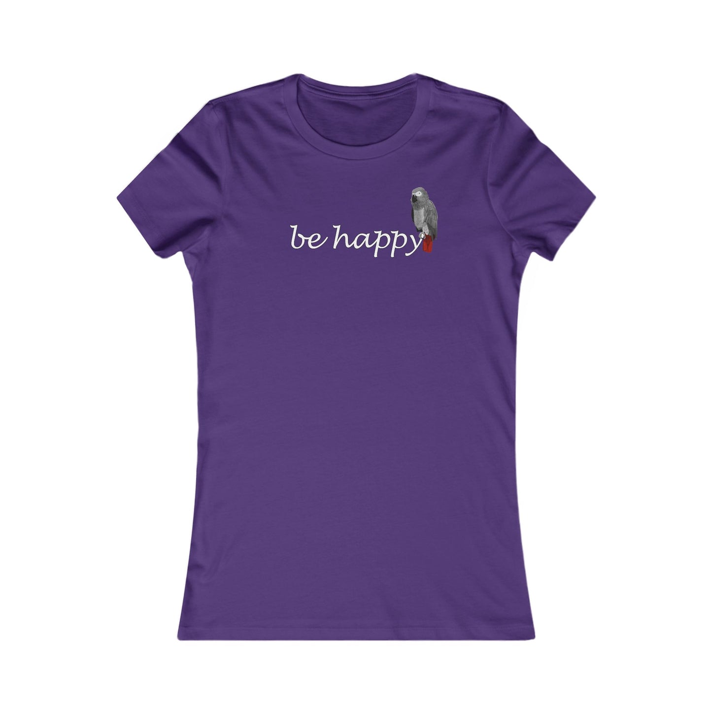 Graupapagei Be Happy Vogel Frauen T-Shirt für Vogelfreundinnen