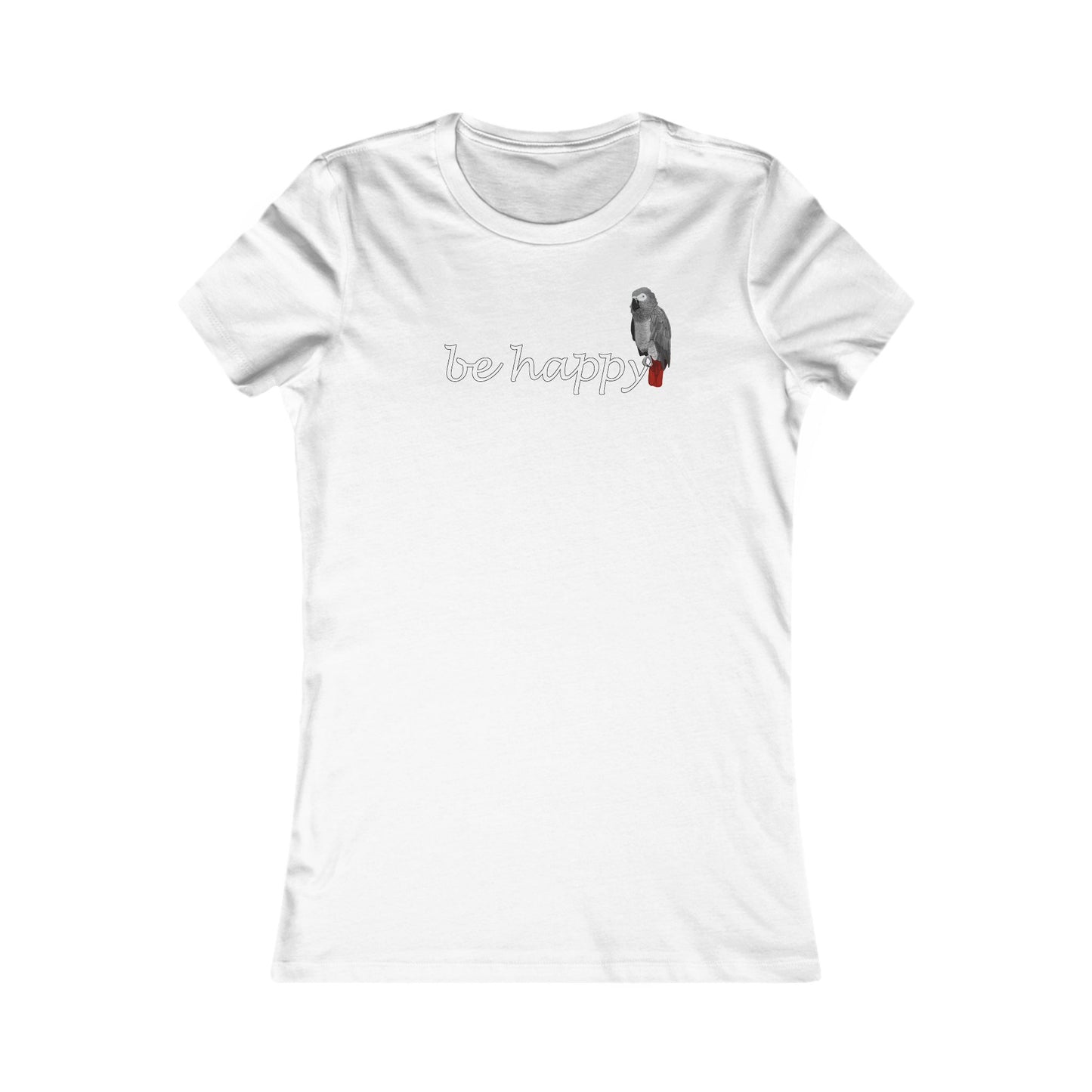 Graupapagei Be Happy Vogel Frauen T-Shirt für Vogelfreundinnen