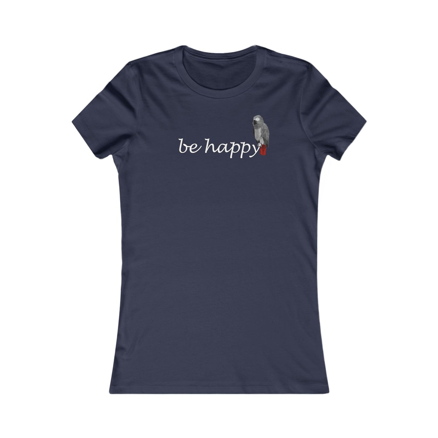 Graupapagei Be Happy Vogel Frauen T-Shirt für Vogelfreundinnen