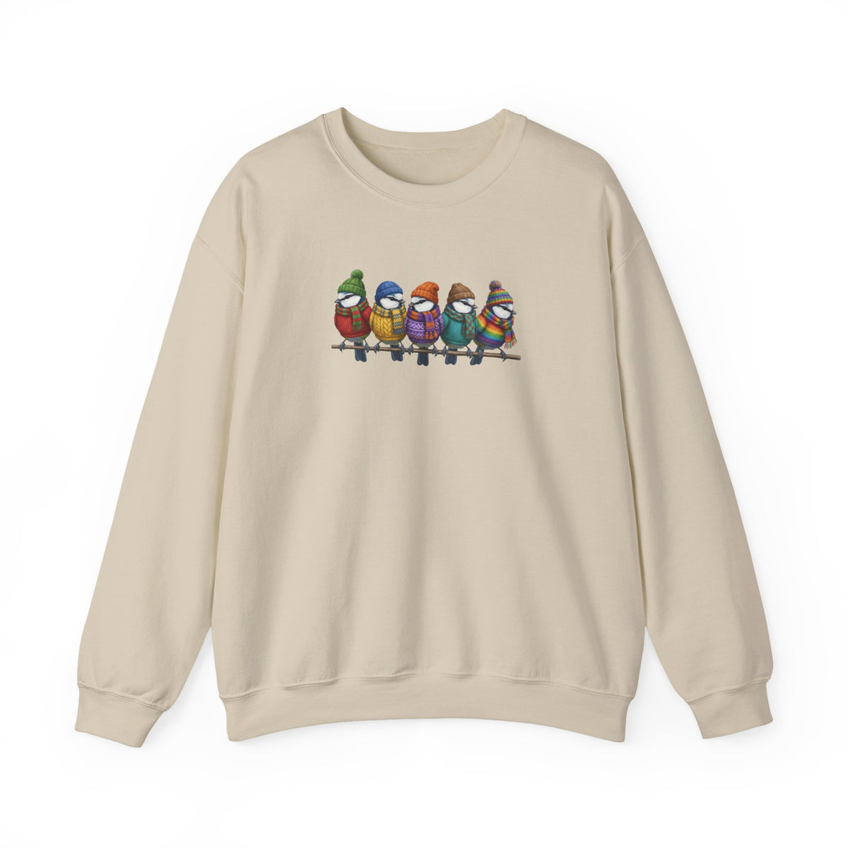 Blaumeisen in Strick Winter-Sweatshirt | Unisex Vogel Sweater für Vogelfreunde & Vogelbeobachter – Animal Graphic Tee, Sweatshirt Vogelmotiv