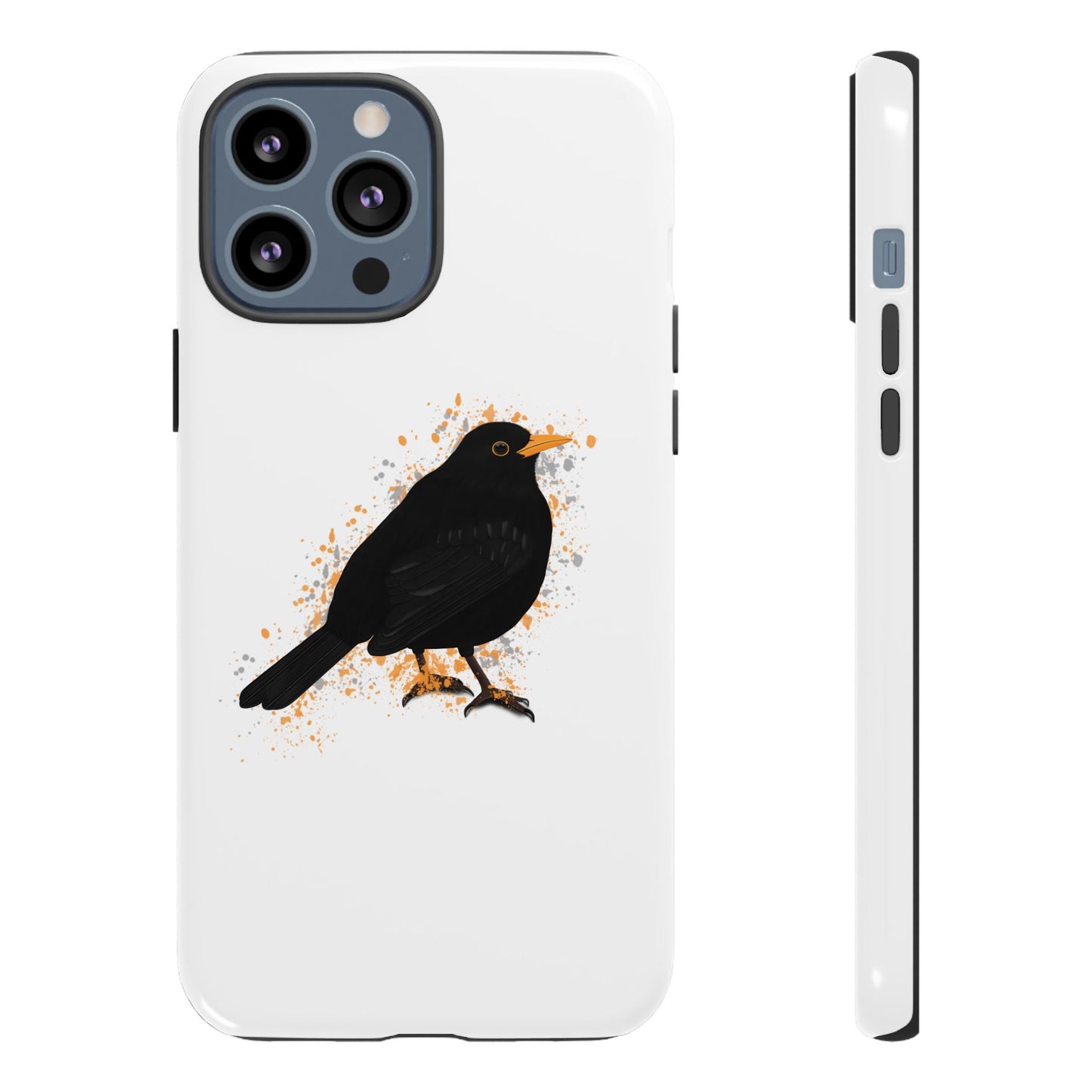 Amsel Vogel iPhone & Google Pixel Vogelmotiv Handyhülle Weiß