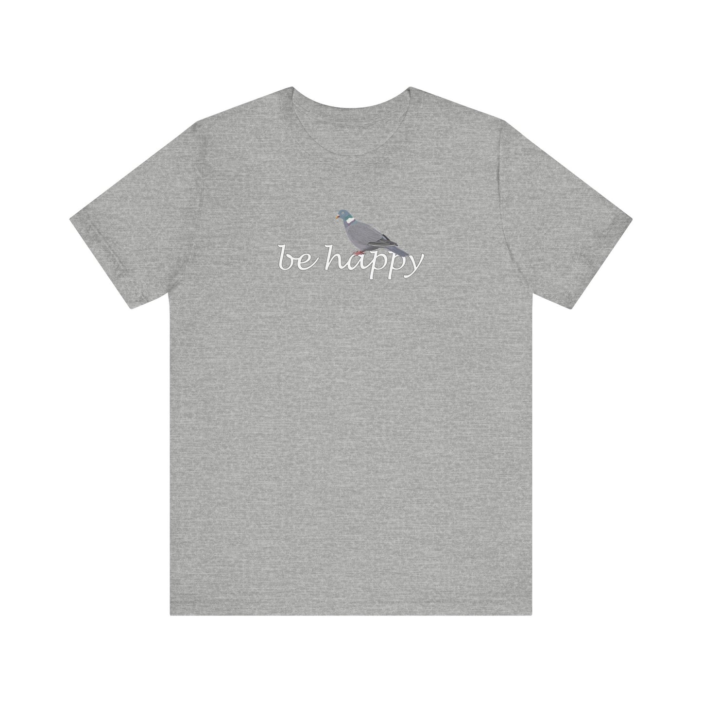 Ringeltaube Be Happy Vogel T-Shirt für Vogelfreunde