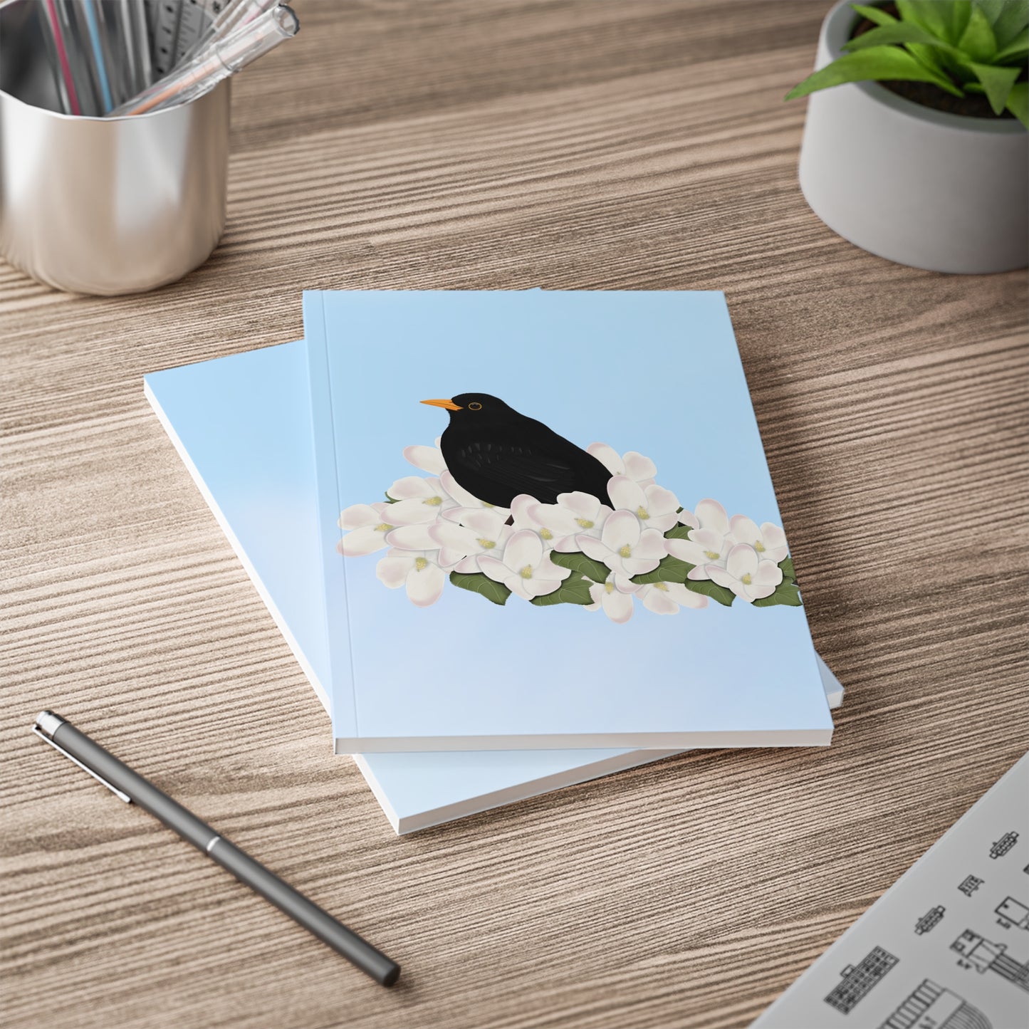 Amsel Notizbücher mit a5 notebook Hintergrund