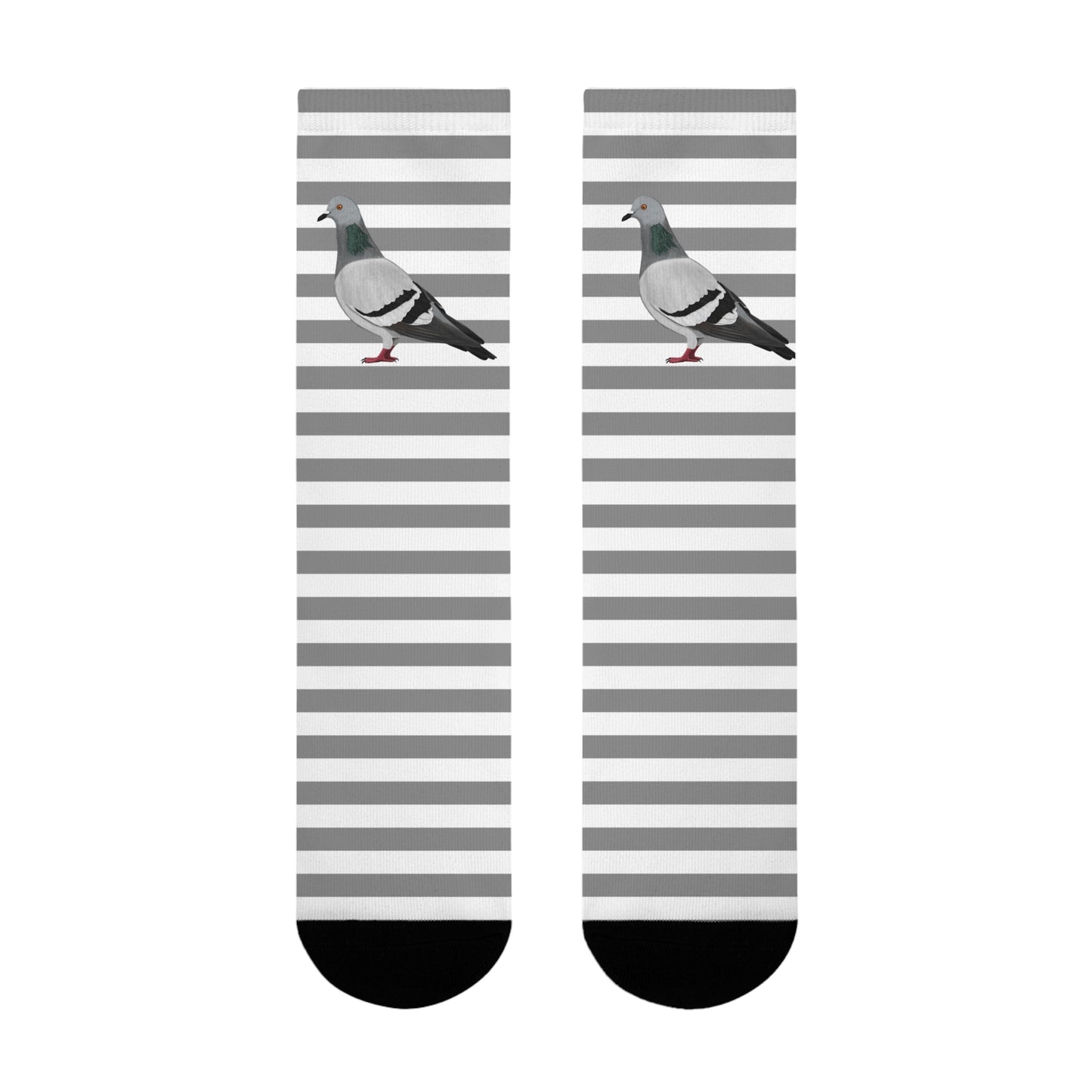 Taube Vogel Socken mit Grau Weißen Streifen für Vogelfreunde & Vogelbeobachter – Accessories,
