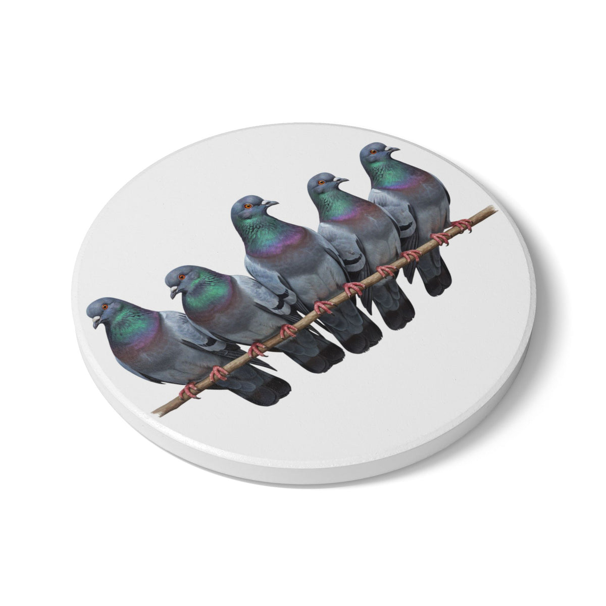 Taube Keramik Untersetzer – bird design und ceramic coaster Stil