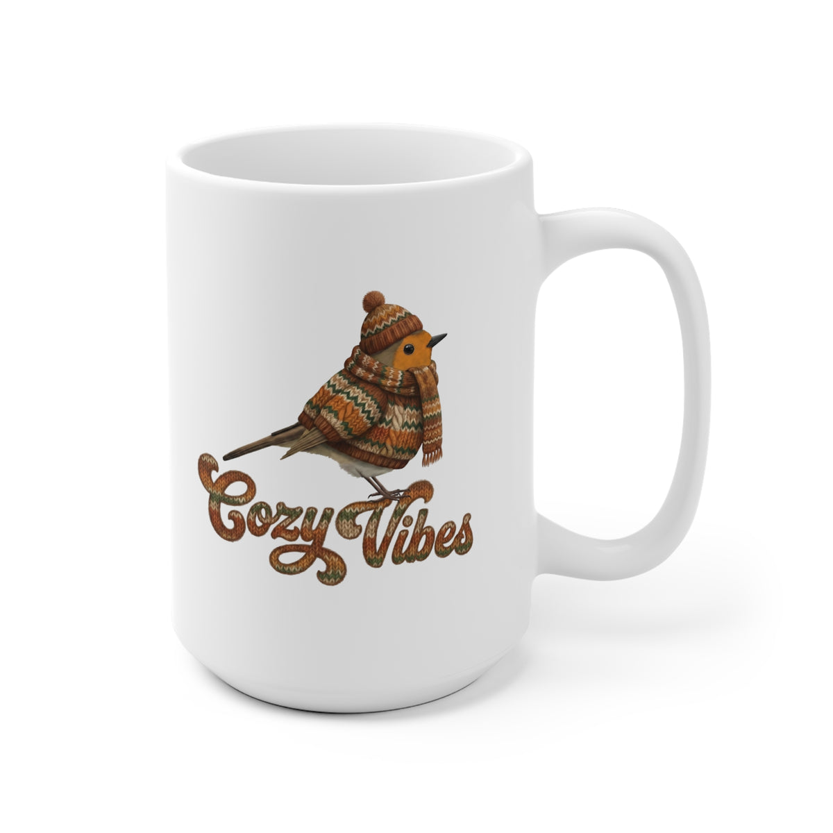 Rotkehlchen Tasse mit 11 oz Hintergrund