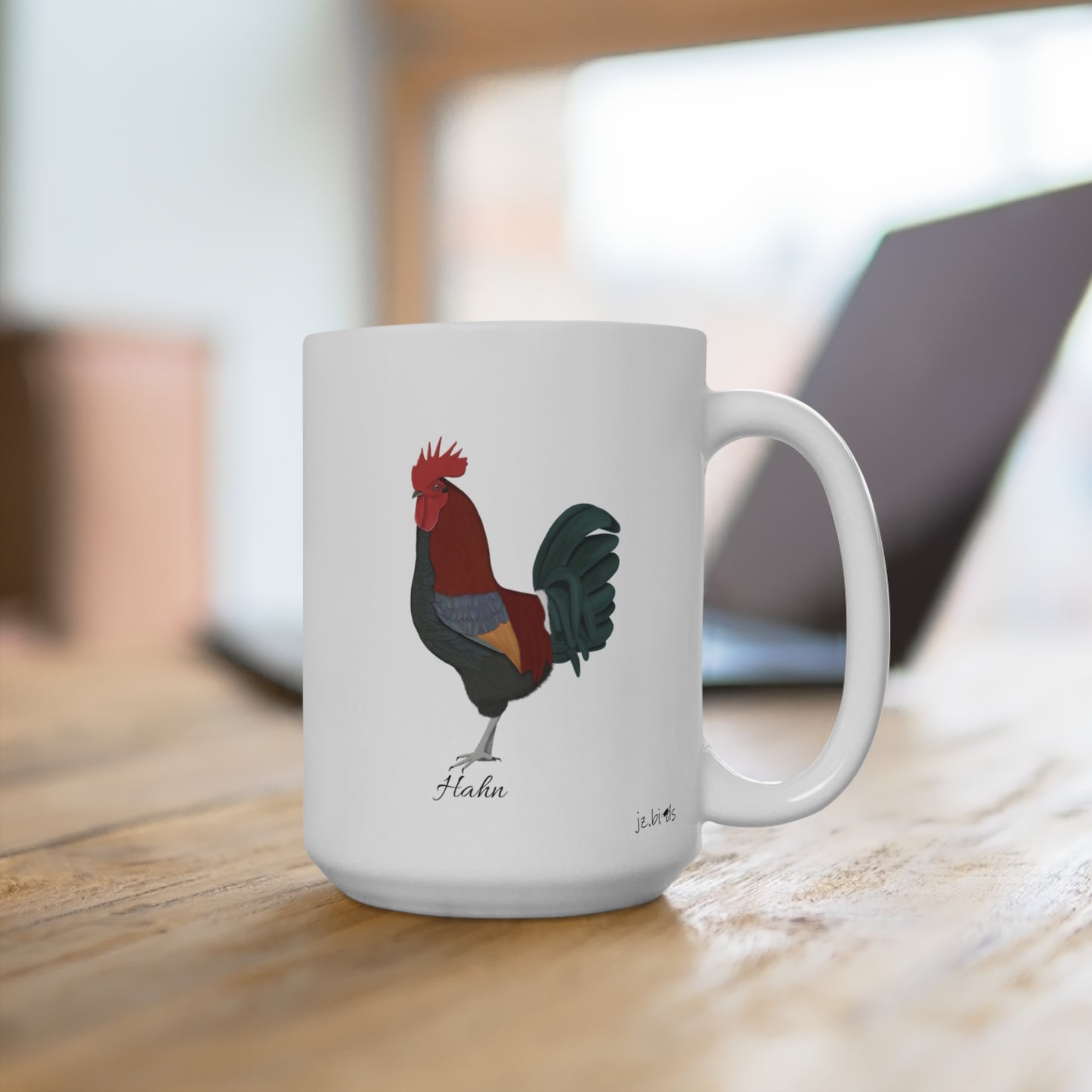 Hahn Vogel Tasse Weiß für Vogelbeobachter