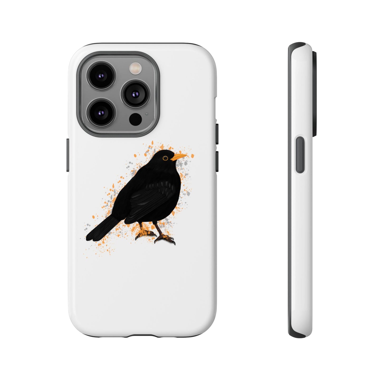 Amsel Vogel iPhone & Google Pixel Vogelmotiv Handyhülle Weiß