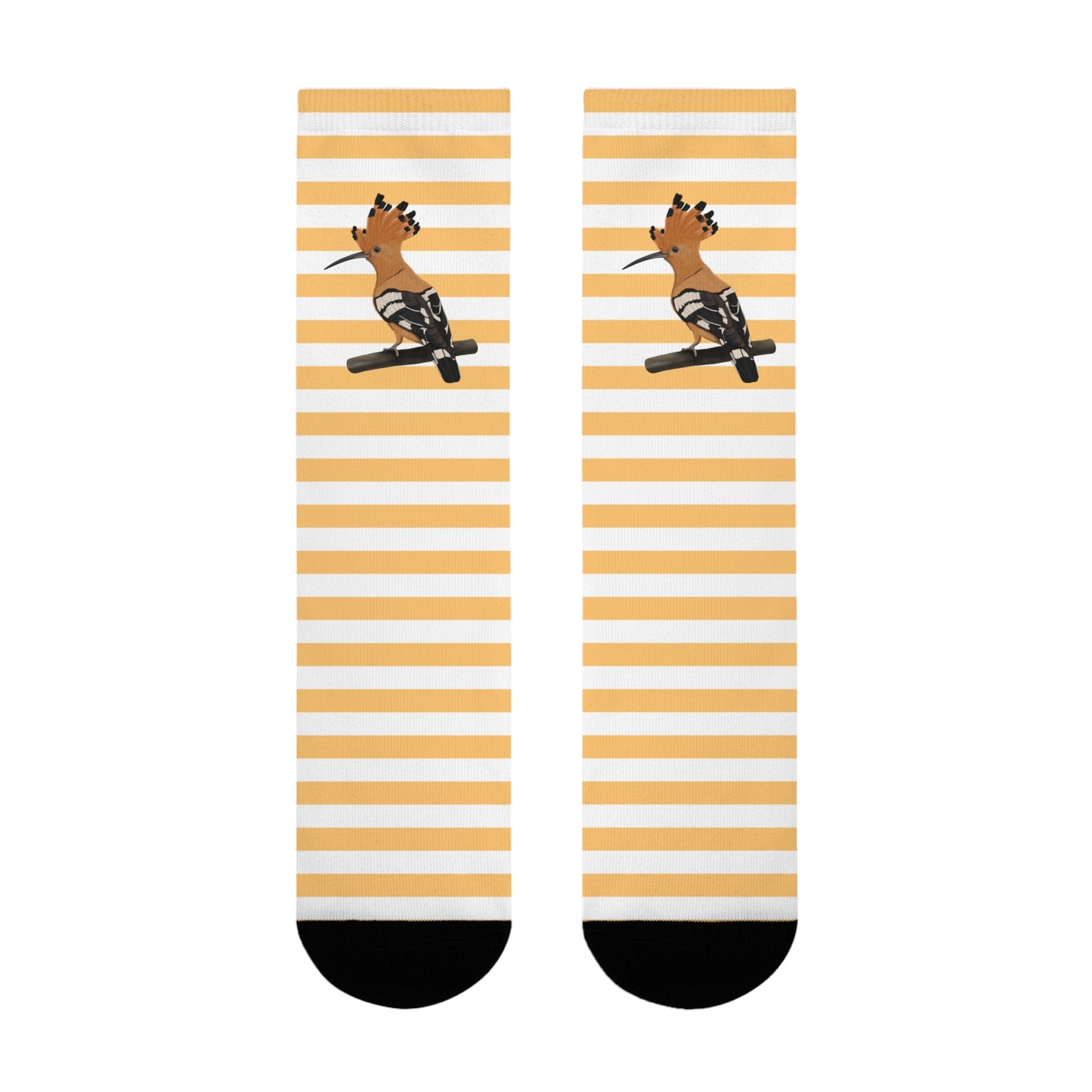 Wiedehopf Vogel Socken mit Orange Weißen Streifen für Vogelfreunde & Vogelbeobachter