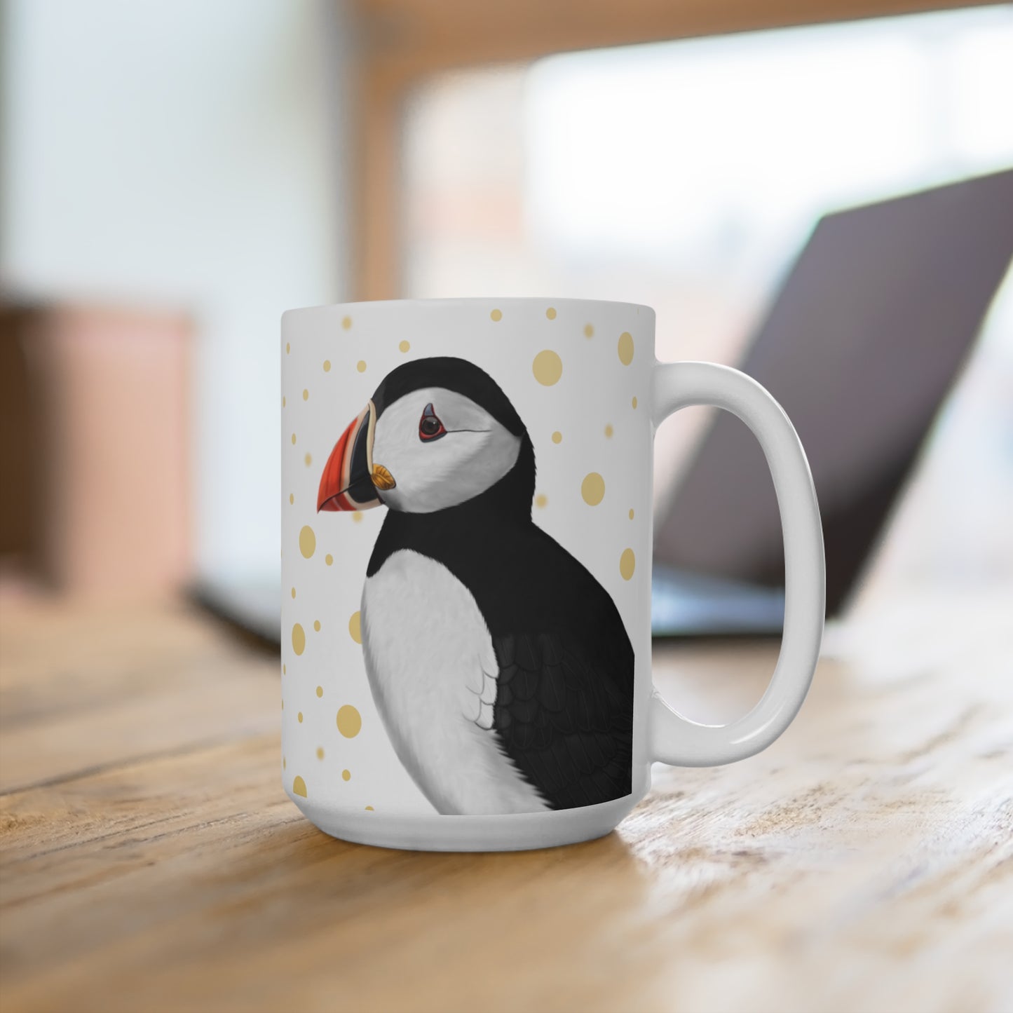 Papageitaucher mit Goldenen Punkten Vogel Tasse