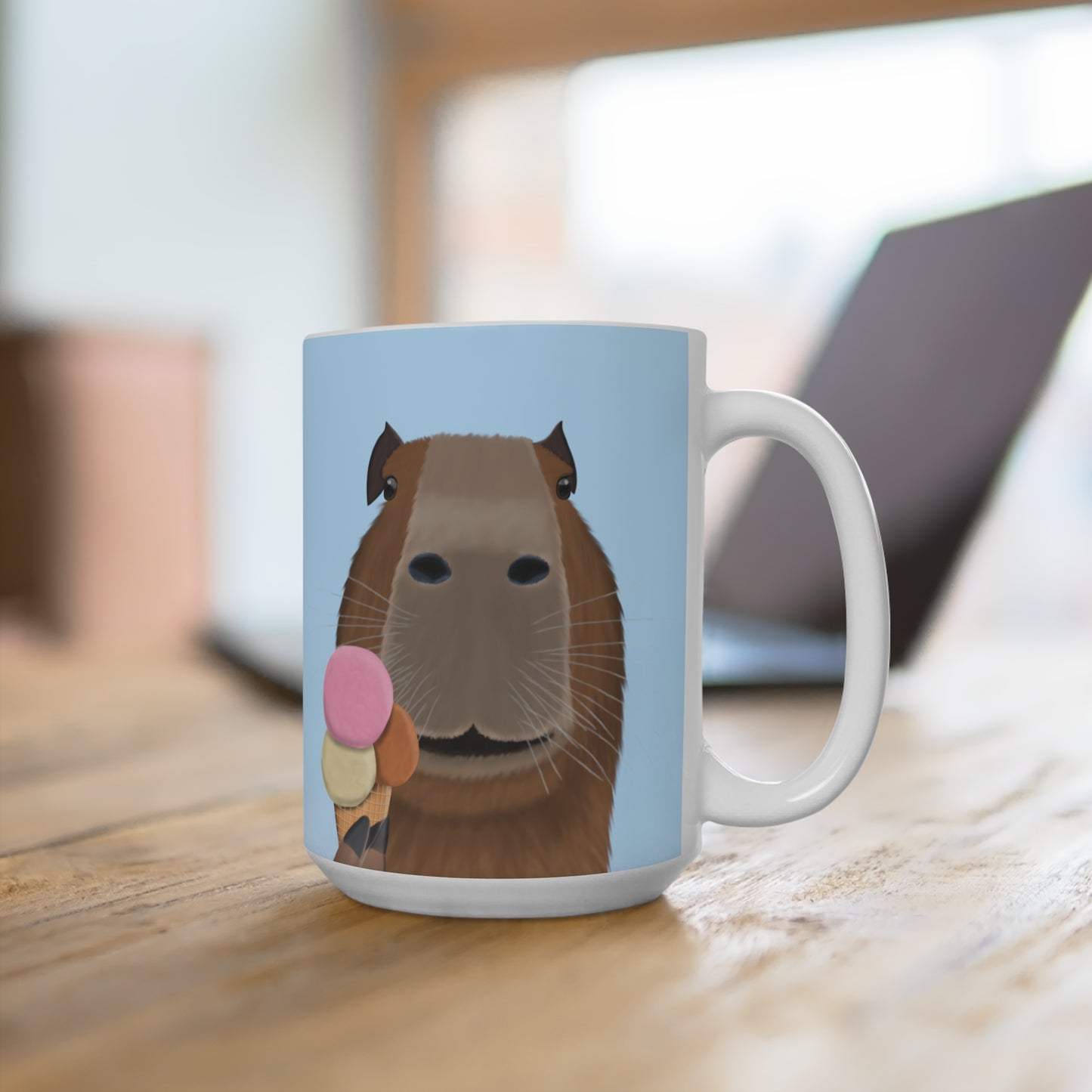Capybara mit Eis Lustige Tasse