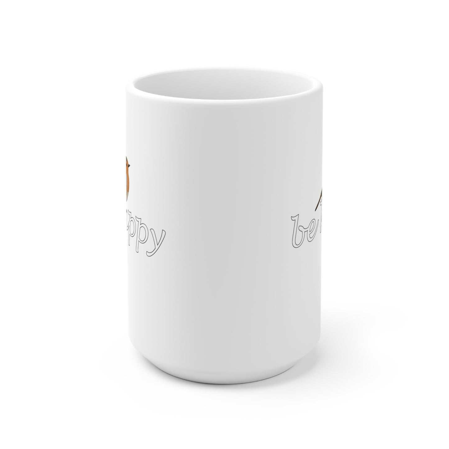 Rotkehlchen Be Happy Vogel Tasse für Vogelfreunde