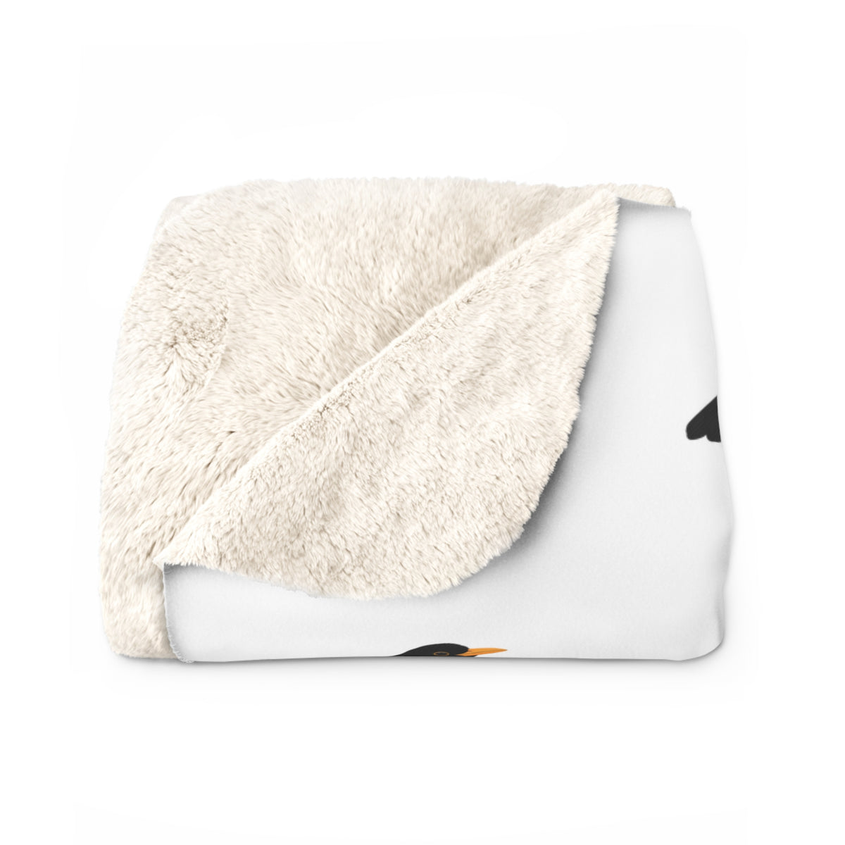 Amsel Decke – bird pattern blanket, cozy fleece