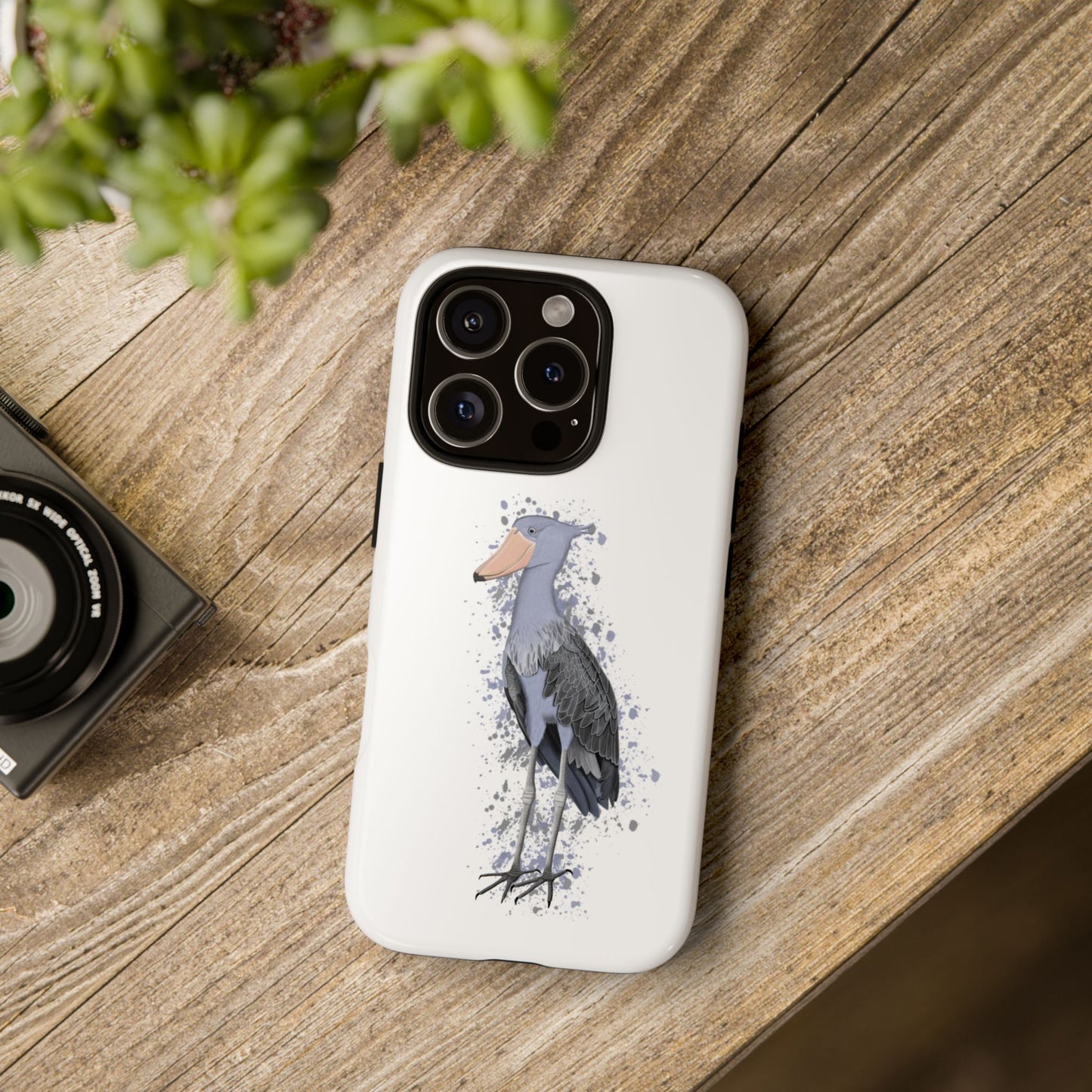Schuhschnabel Vogel iPhone & Google Pixel Vogelmotiv Handyhülle Weiß