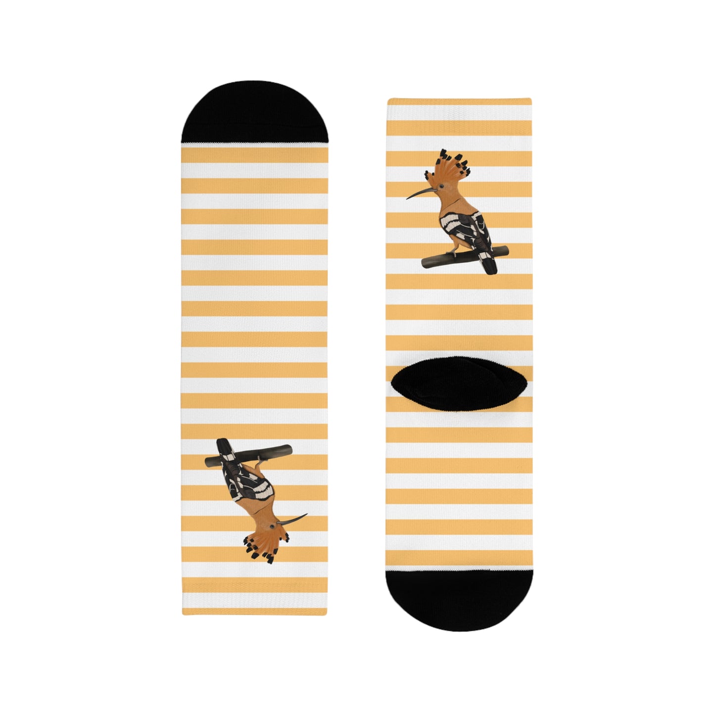 Wiedehopf Vogel Socken mit Orange Weißen Streifen für Vogelfreunde & Vogelbeobachter