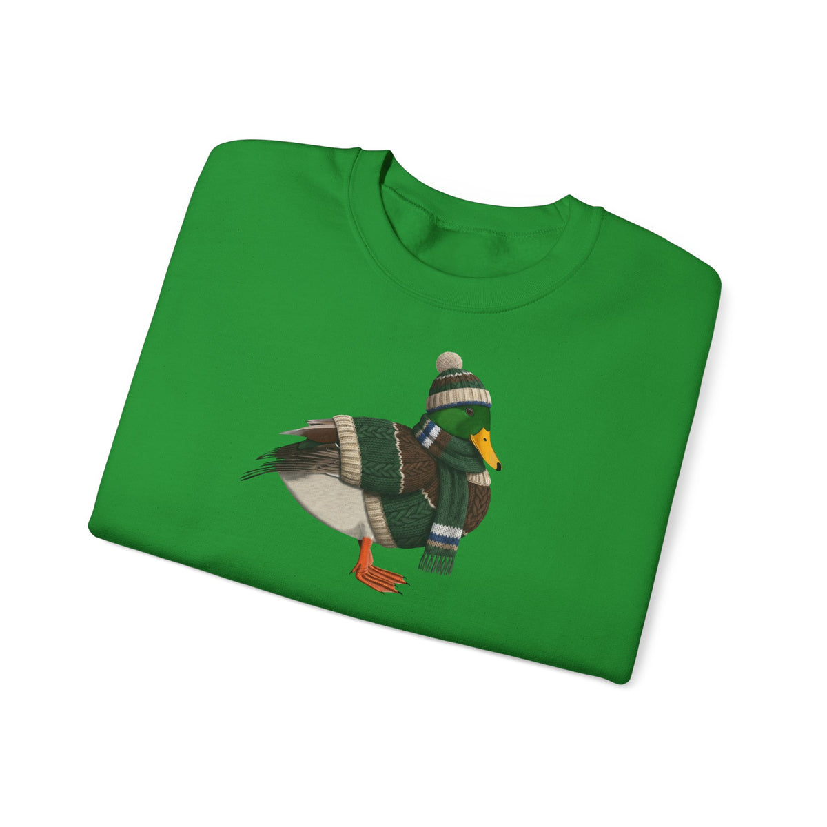 Ente in Strick Weihnachts-Sweatshirt | Unisex Vogel Sweater für Vogelfreunde & Vogelbeobachter
