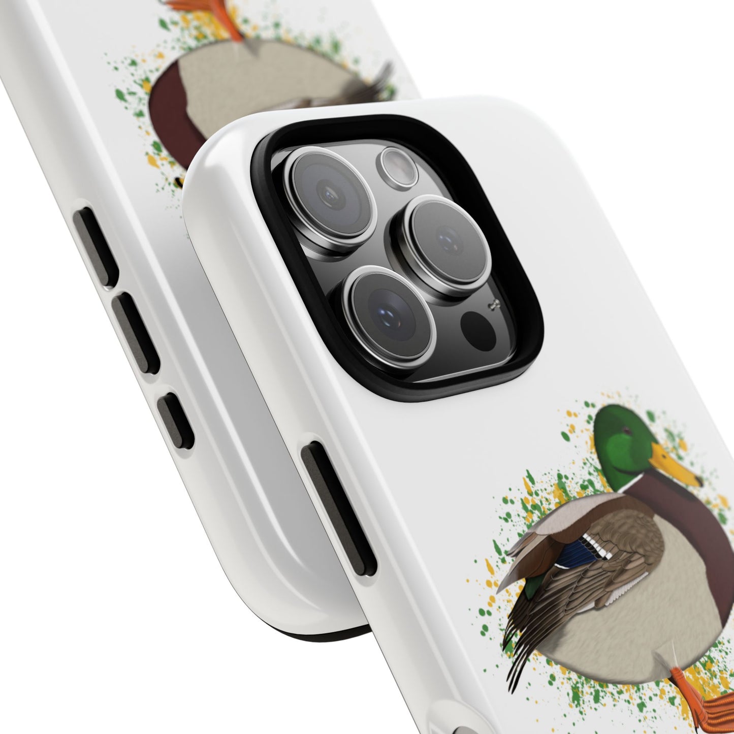 Stockente Ente Vogel iPhone & Google Pixel Vogelmotiv Handyhülle Weiß