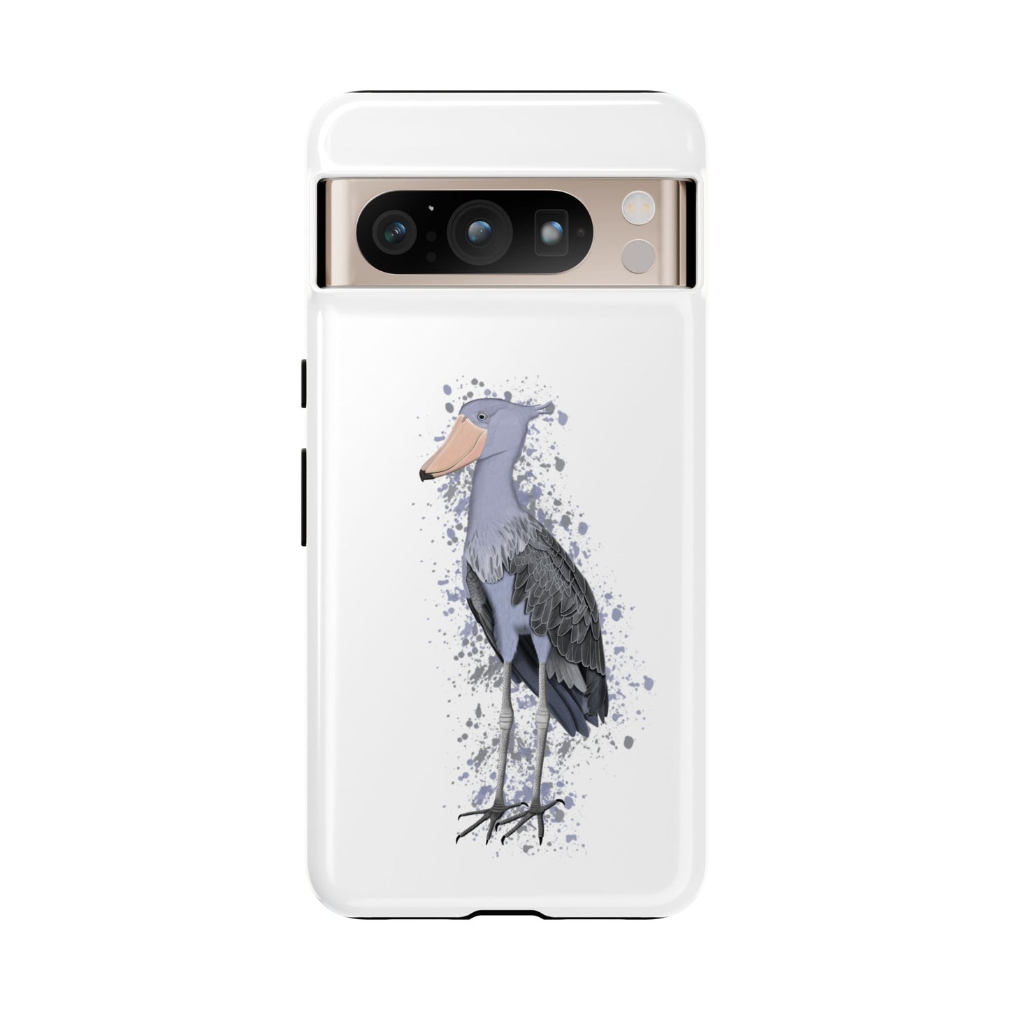 Schuhschnabel Vogel iPhone & Google Pixel Vogelmotiv Handyhülle Weiß