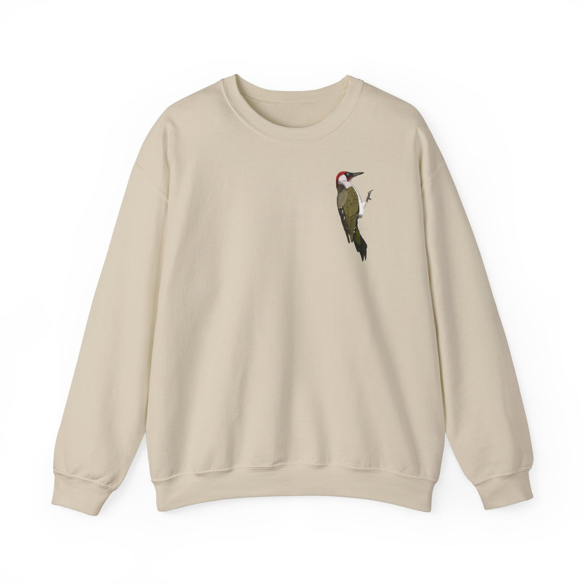 Grünspecht Sweatshirt Vogelmotiv in Dark Heather