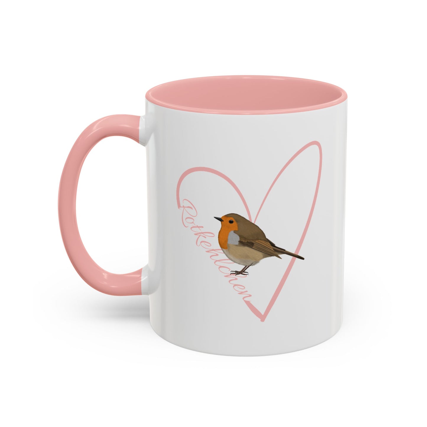 Rotkehlchen Tasse in Pink