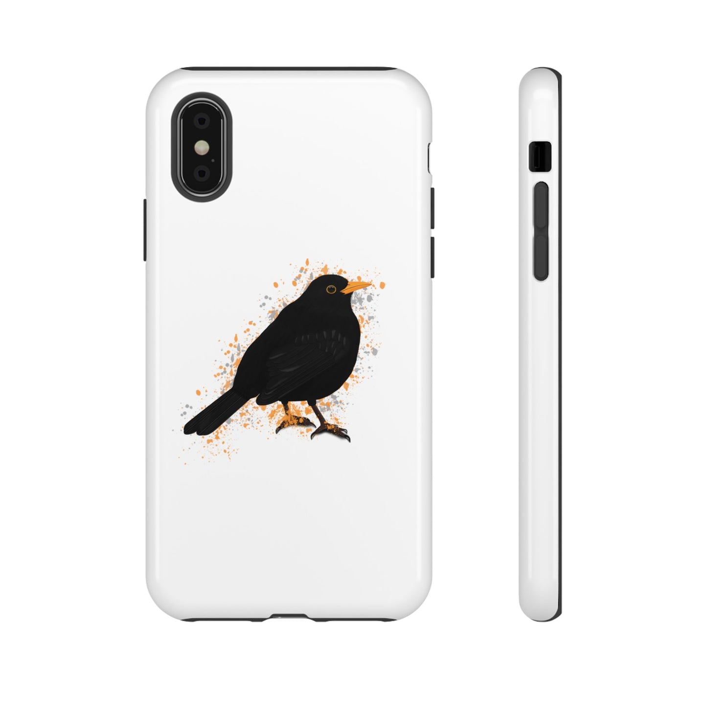 Amsel Vogel iPhone & Google Pixel Vogelmotiv Handyhülle Weiß