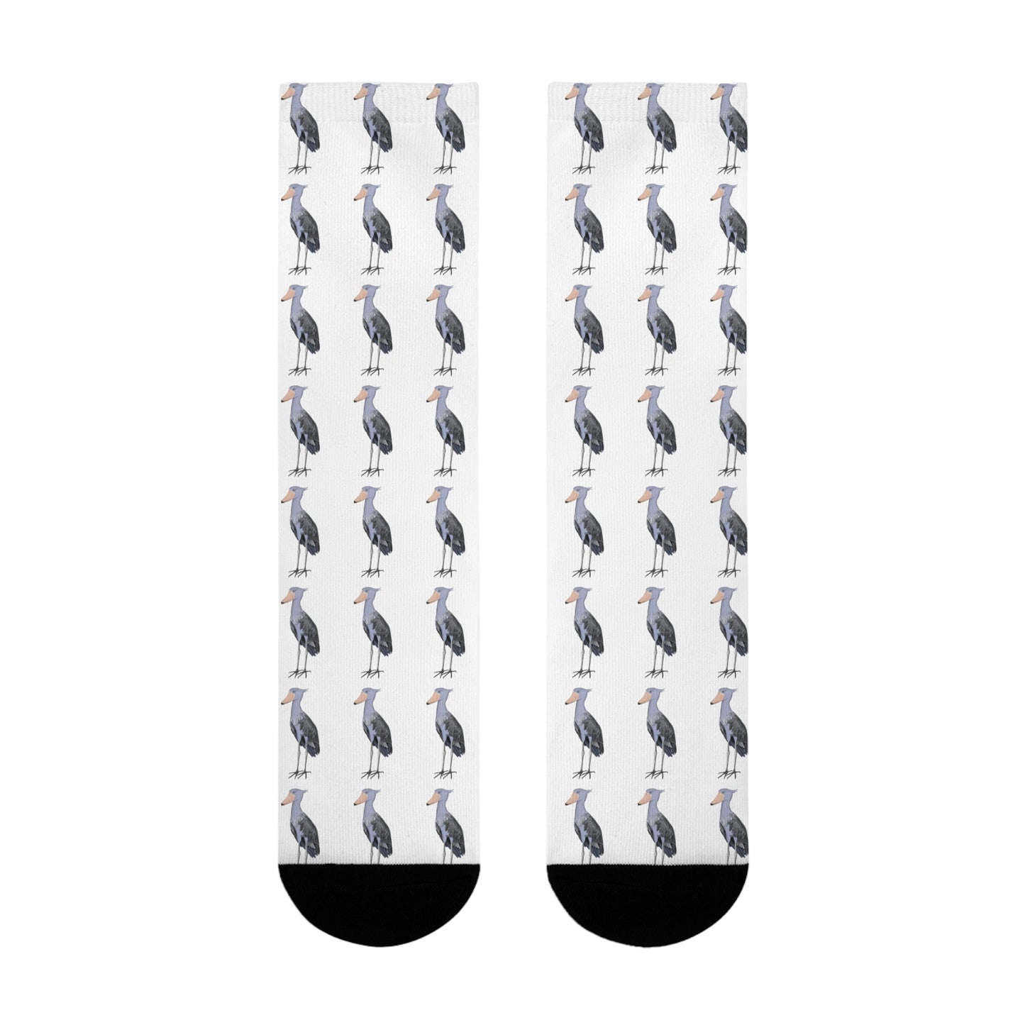 Schuhschnabel Socken für Vogelfreunde & Vogelbeobachter Weiß