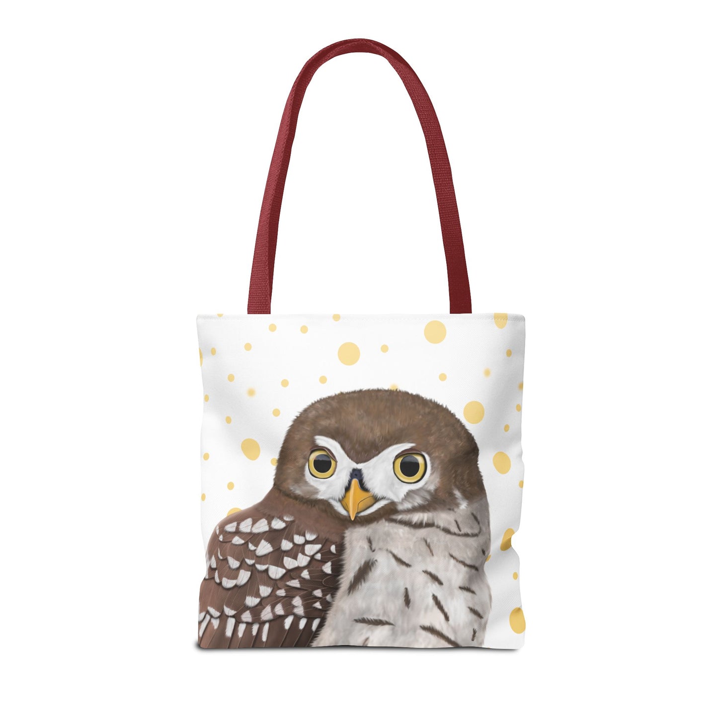Eule mit Goldenen Punkten Vogel Tragetasche 40x40cm – Accessories,