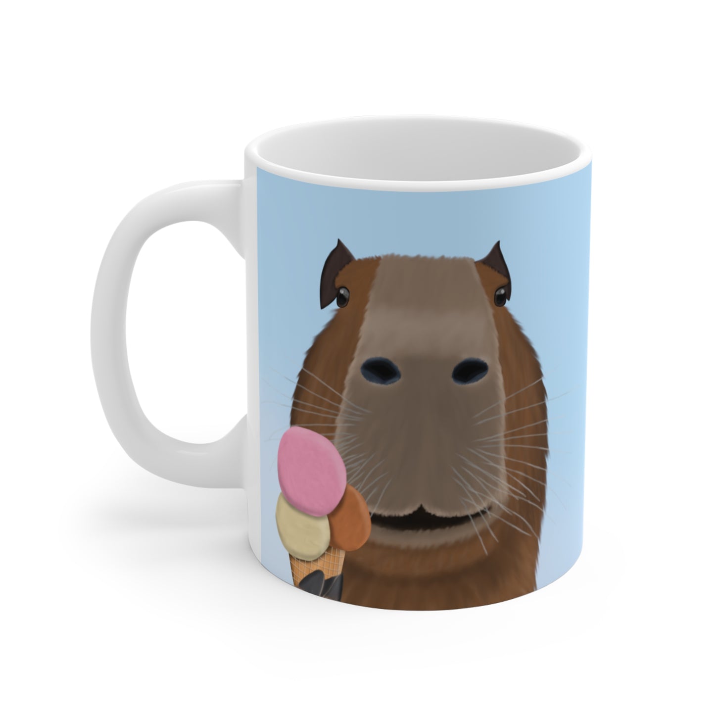 Capybara mit Eis Tasse – 11 oz und 11oz Stil
