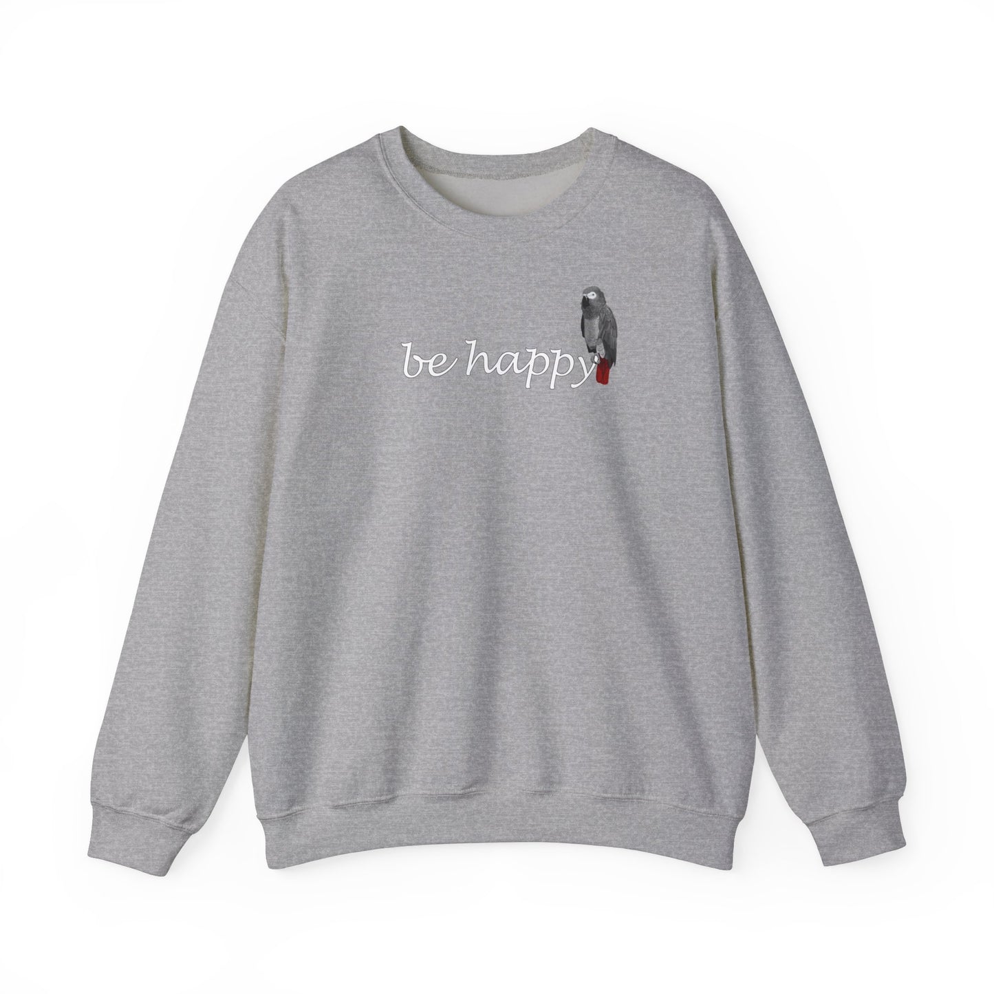 Graupapagei Be Happy Vogel Sweatshirt für Vogelbeobachter