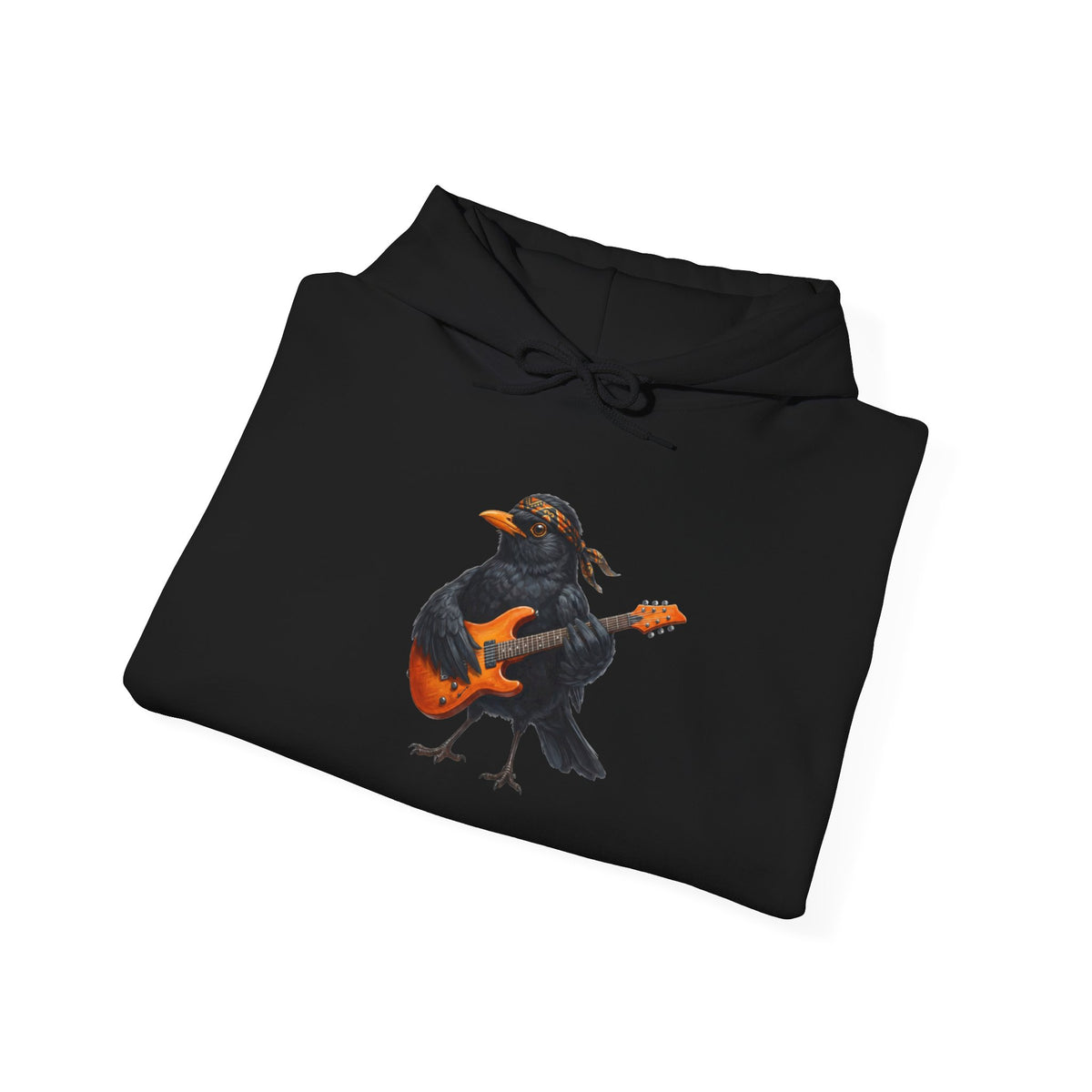 Amsel E-Gitarren Hoodie – Lustiger Vogel Kapuzenpullover für Musiker & Vogelfreunde