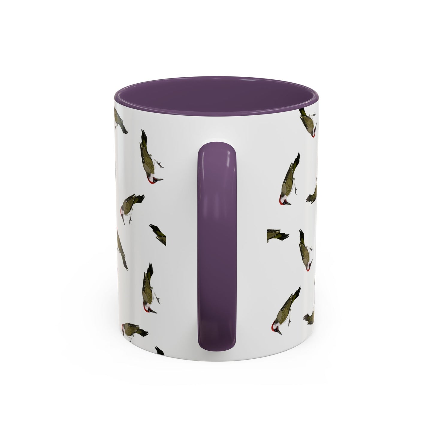Grünspecht Tasse mit Streumuster | Vogelmotiv Kaffeebecher für Vogelbeobachter & Naturfreunde