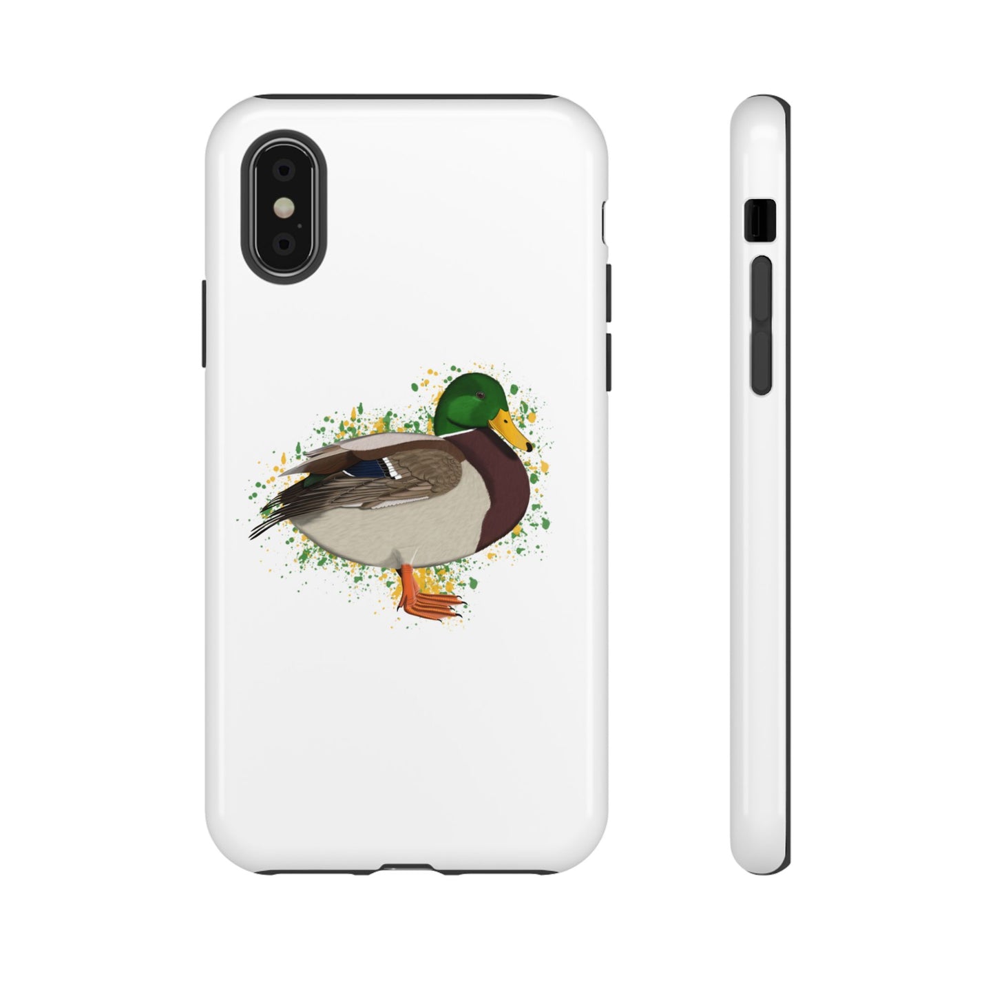 Stockente Ente Vogel iPhone & Google Pixel Vogelmotiv Handyhülle Weiß