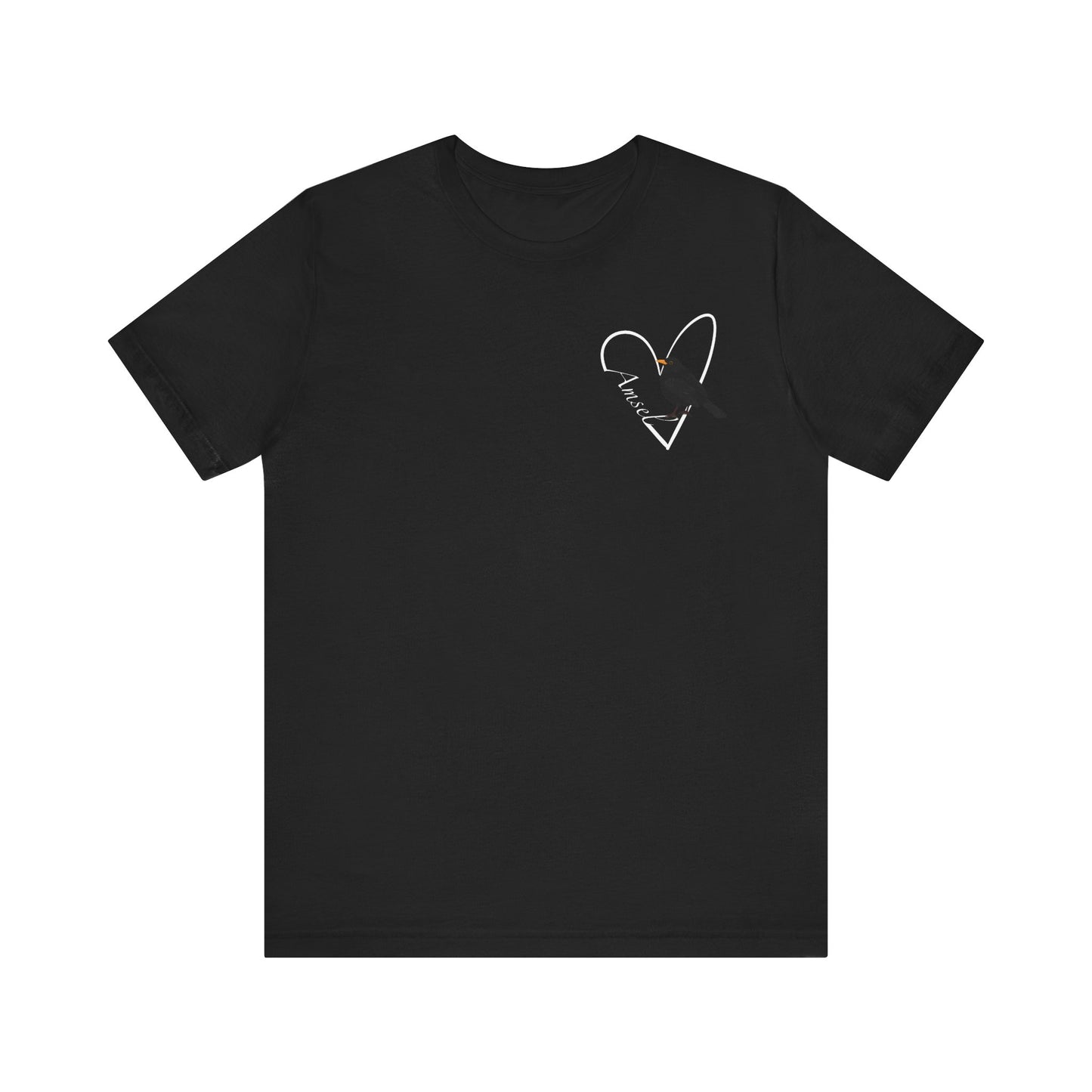 Amsel Vogel Singvogel T-Shirt mit Herz