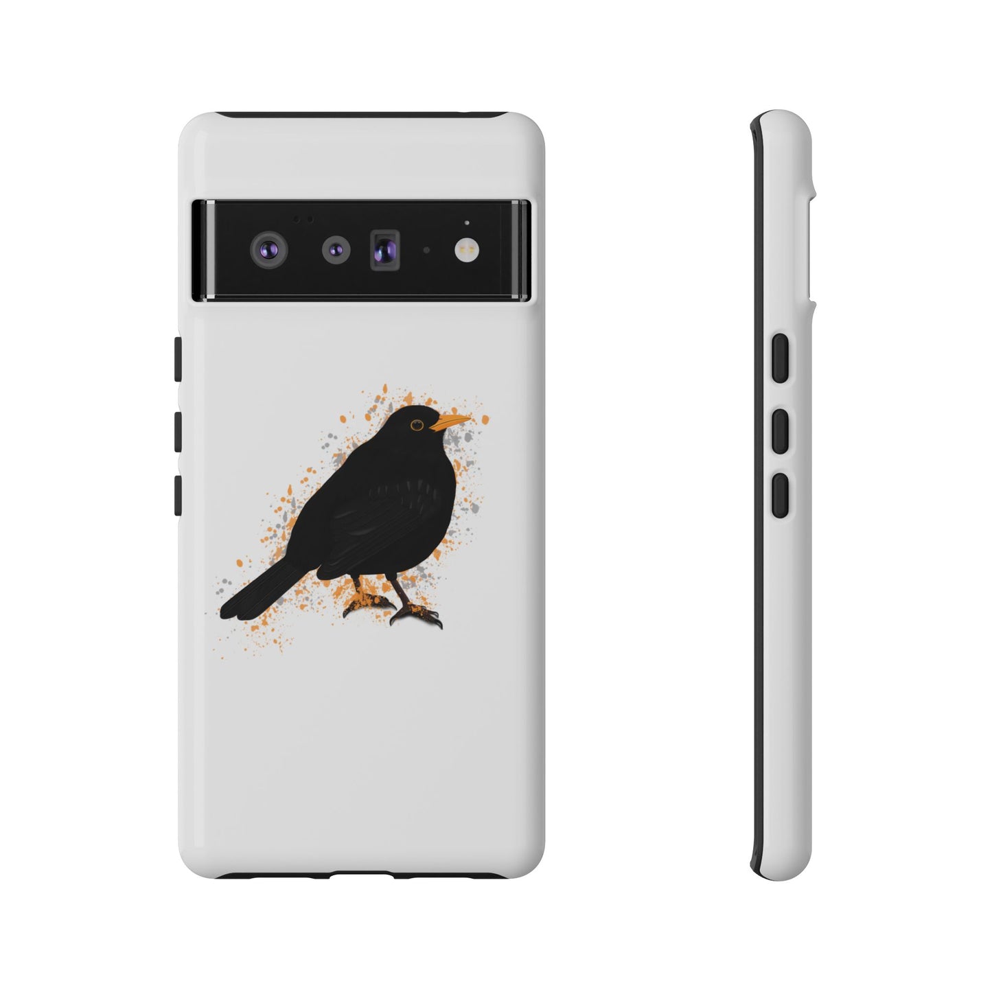 Amsel Vogel iPhone & Google Pixel Vogelmotiv Handyhülle Weiß