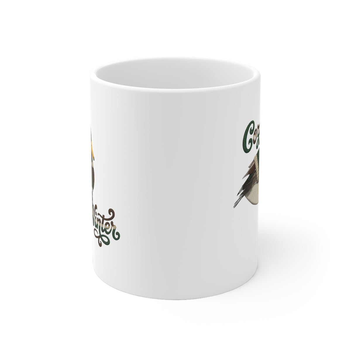Ente mit Strickpullover Tasse – Weihnachtliche Vogelmotiv Cozy Winter – Ideal für Kakao & Kaffee