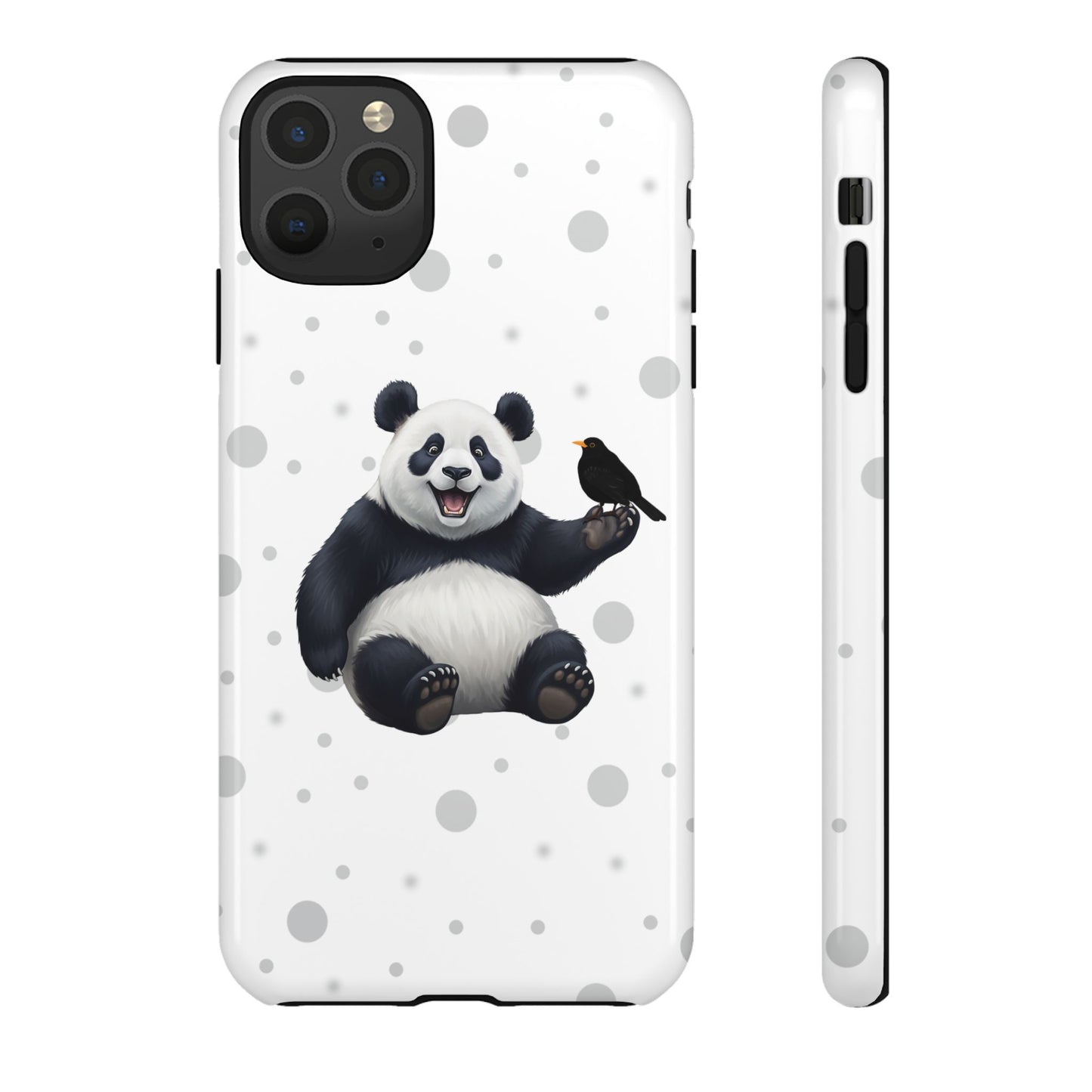 Amsel mit Panda iPhone & Google Pixel Tiermotiv Handyhülle - Tierisch guter Schutz