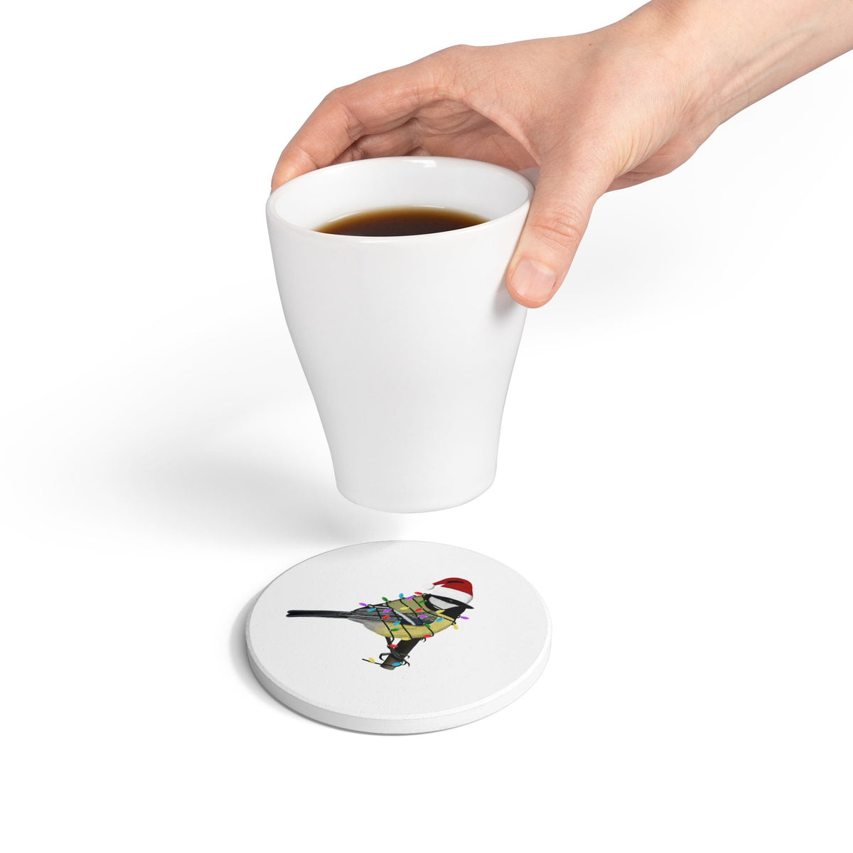 Kohlmeise Keramik Untersetzer – bird design und ceramic coaster Stil