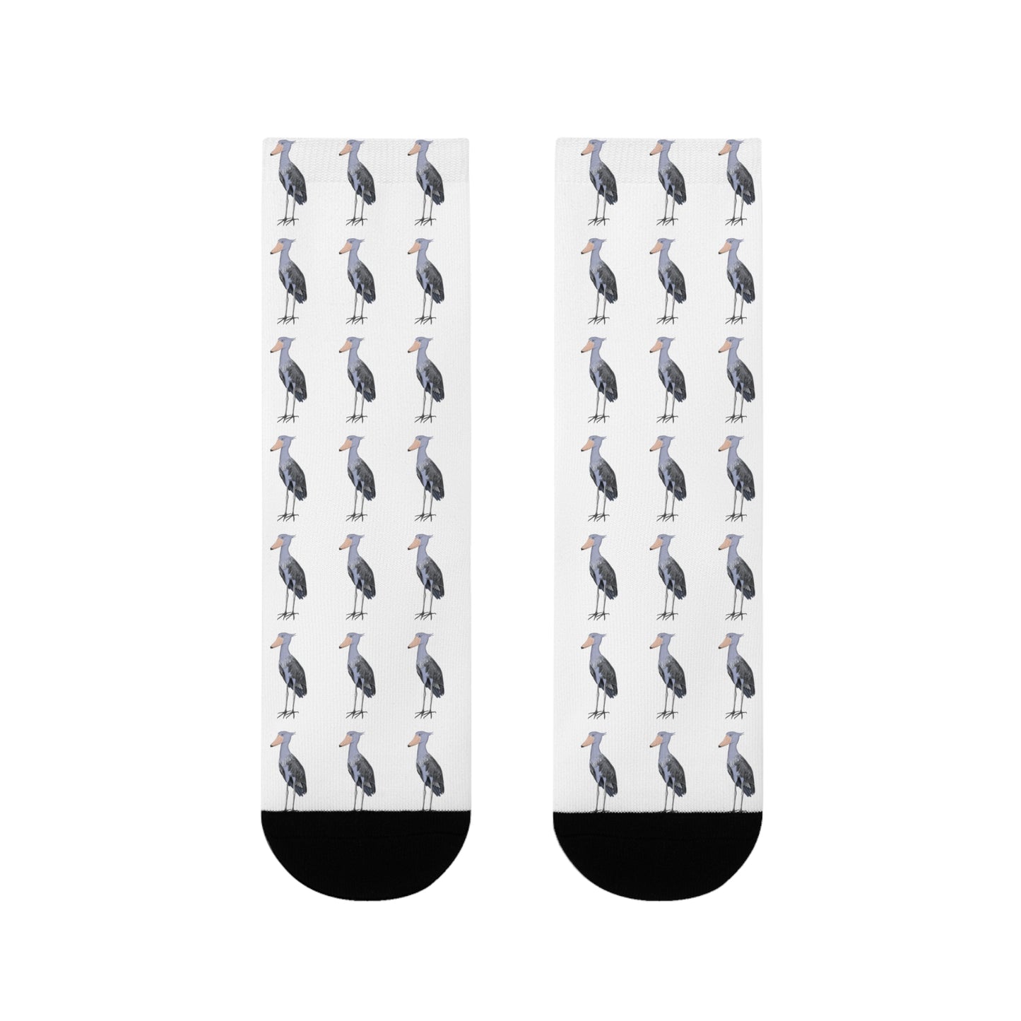 Schuhschnabel Socken für Vogelfreunde & Vogelbeobachter Weiß