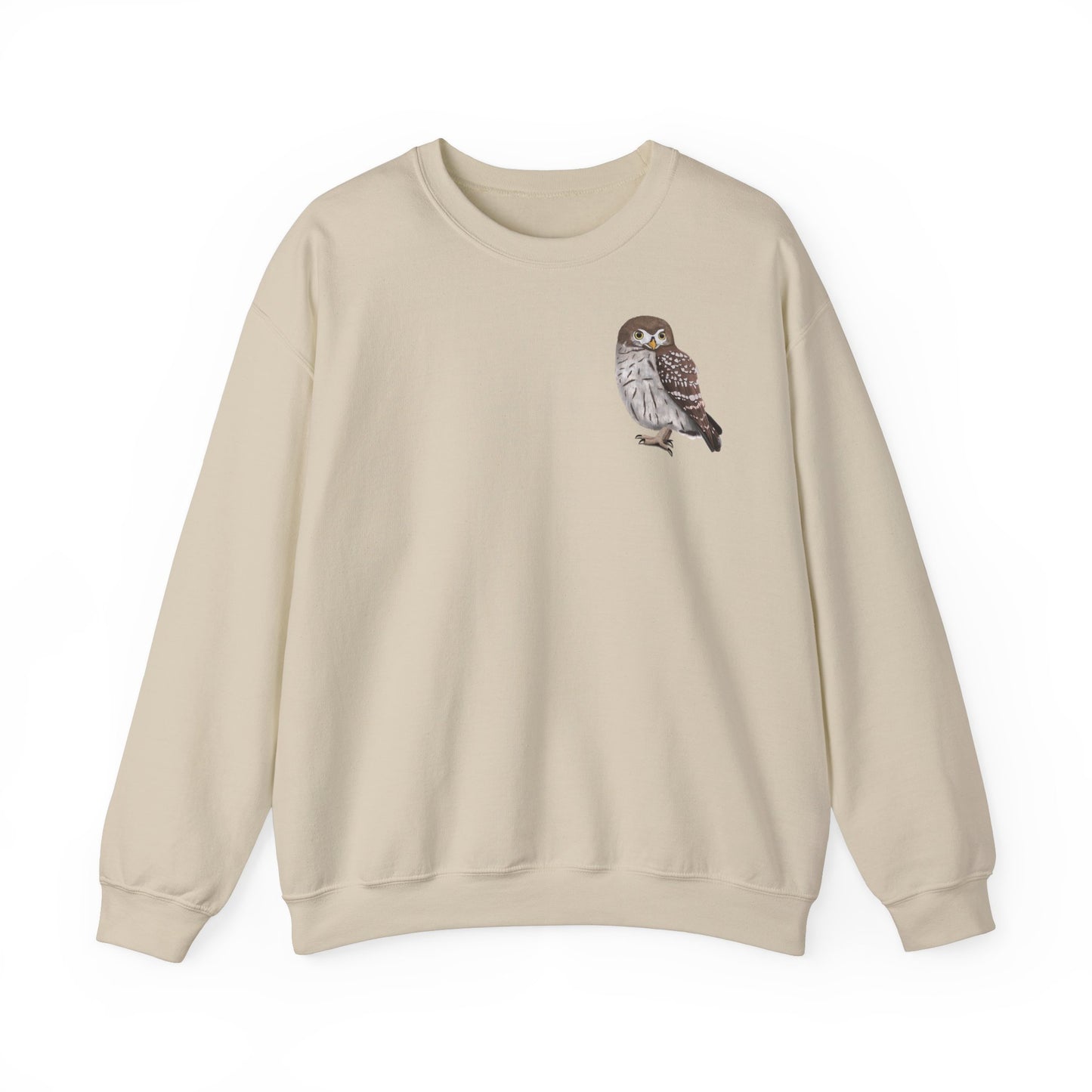 Kauz Sweatshirt Vogelmotiv in Dark Heather