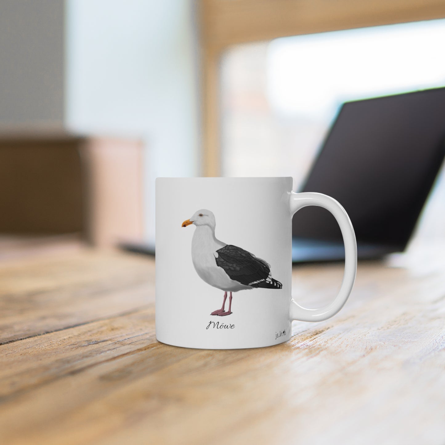 Möwe Vogel Tasse Weiß für Vogelbeobachter