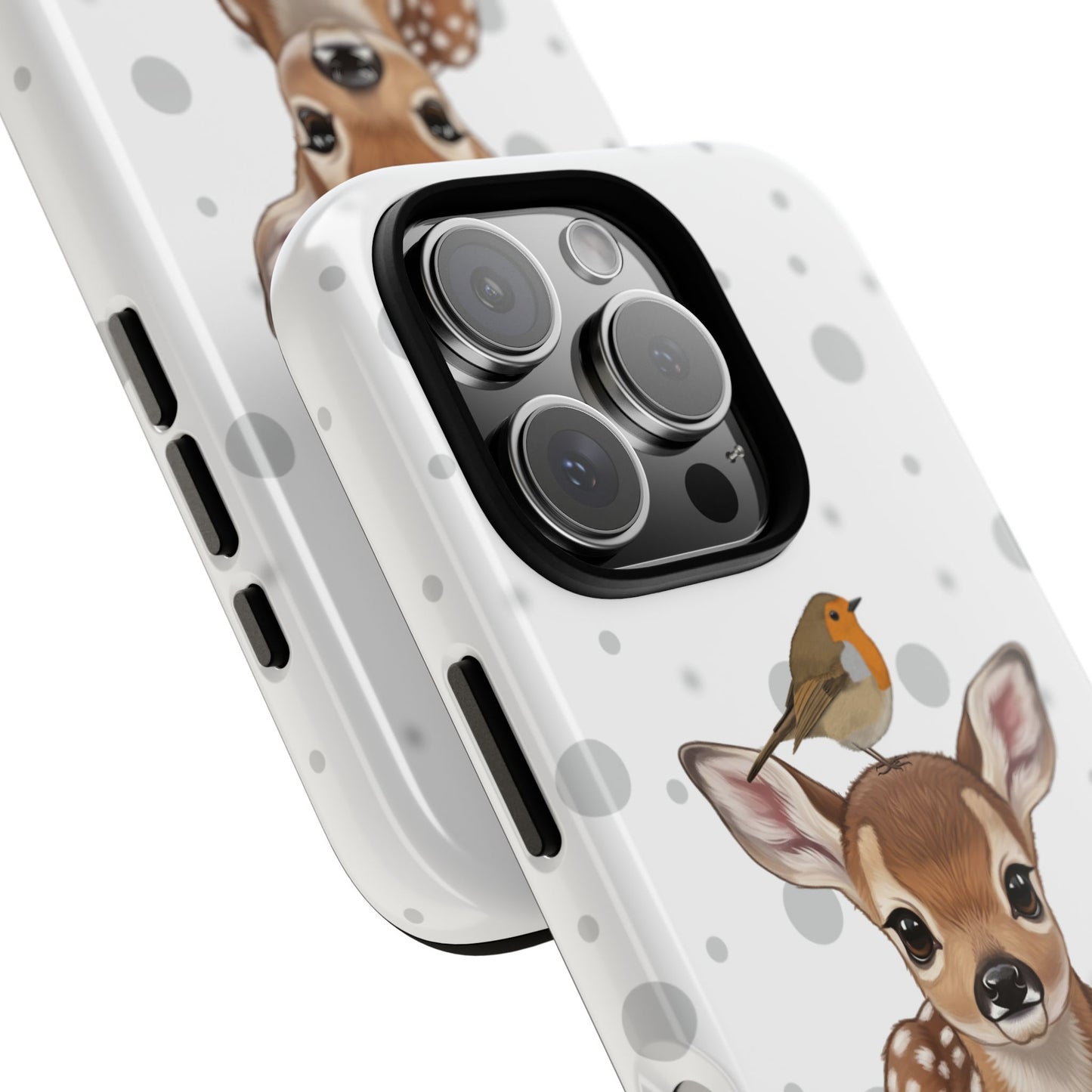 Rotkehlchen mit Rehkitz iPhone & Google Pixel Tiermotiv Handyhülle - Tierisch guter Schutz