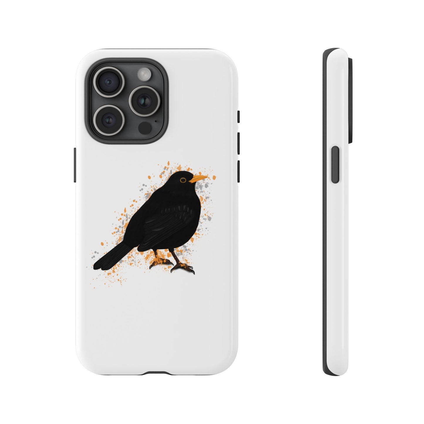 Amsel Vogel iPhone & Google Pixel Vogelmotiv Handyhülle Weiß