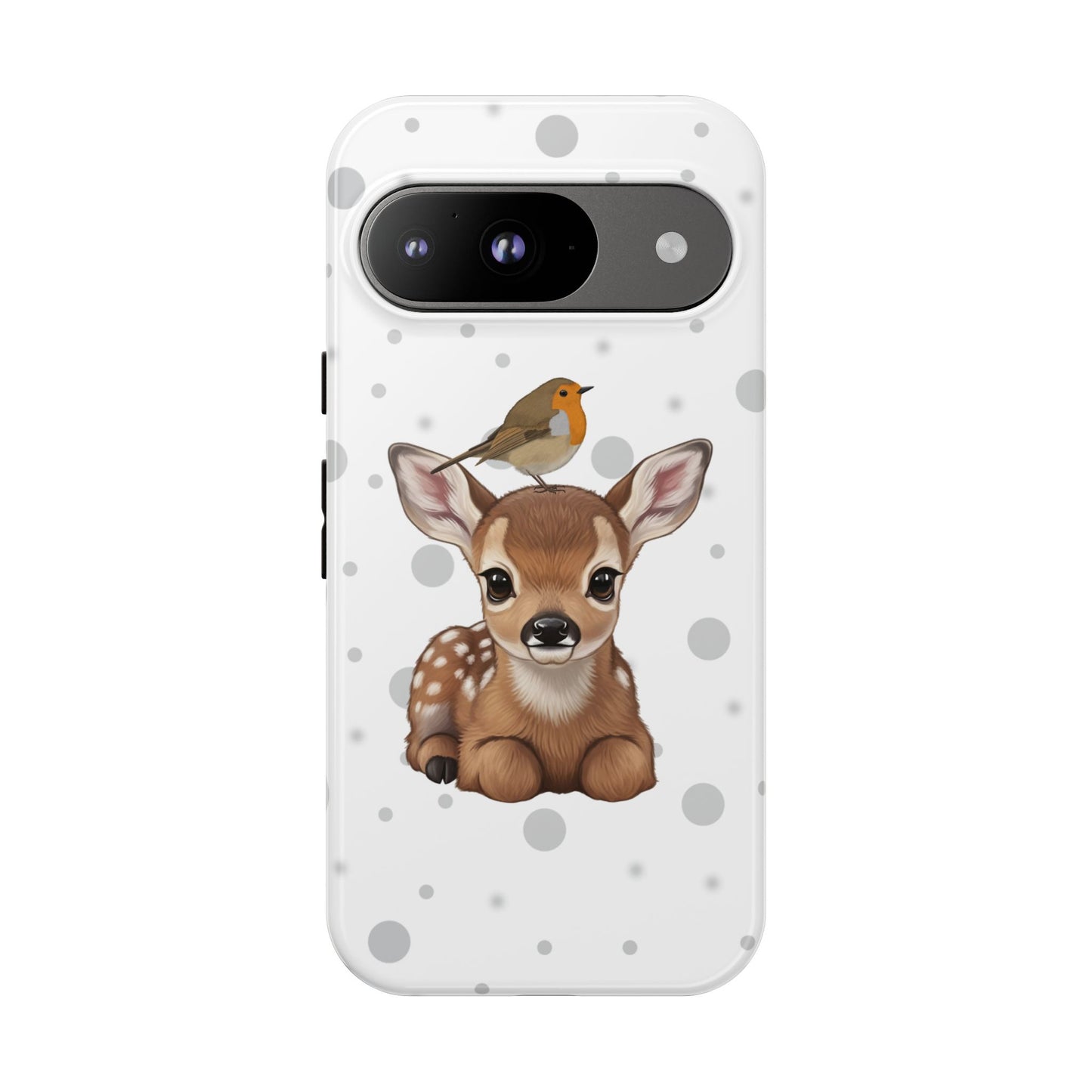 Rotkehlchen mit Rehkitz iPhone & Google Pixel Tiermotiv Handyhülle - Tierisch guter Schutz