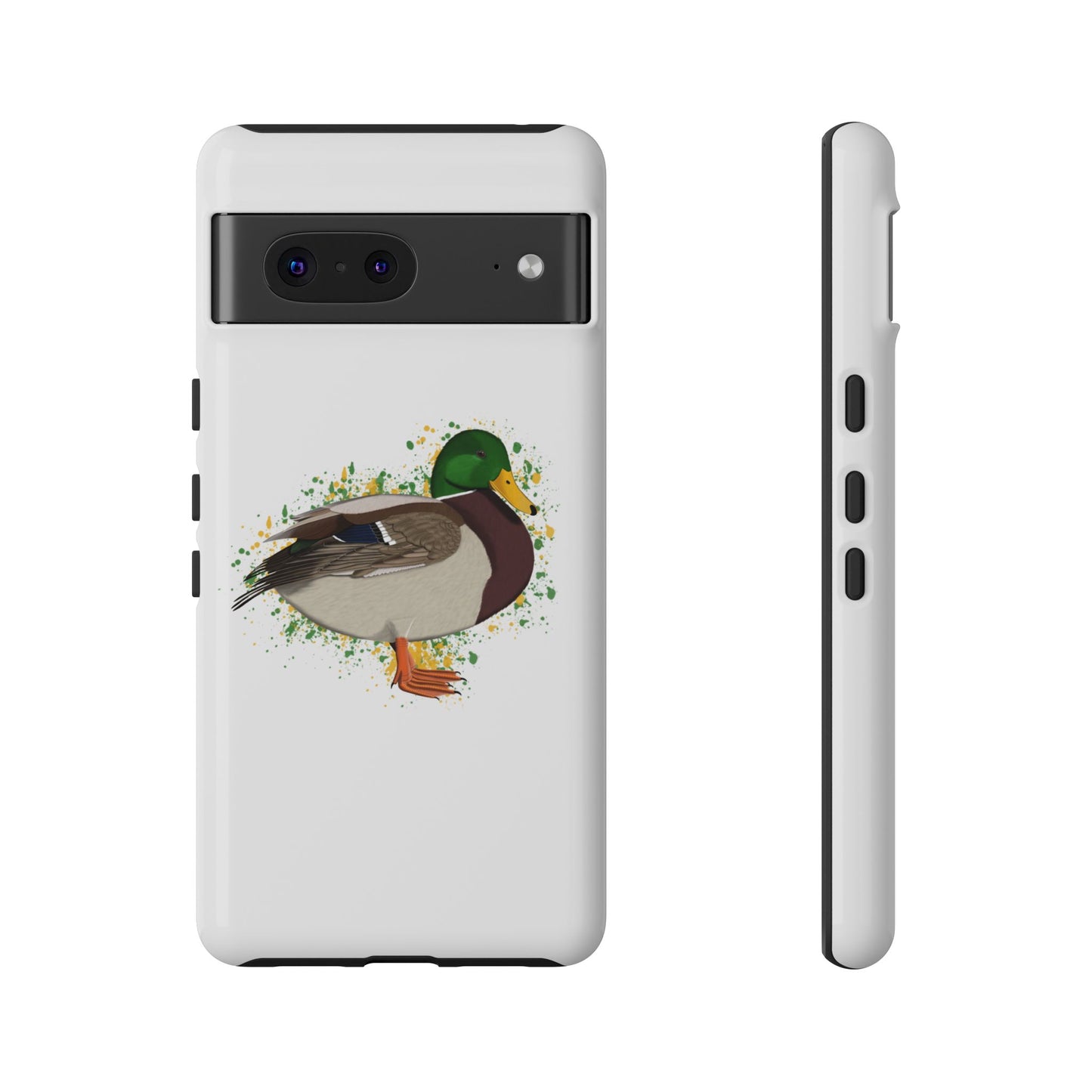 Stockente Ente Vogel iPhone & Google Pixel Vogelmotiv Handyhülle Weiß