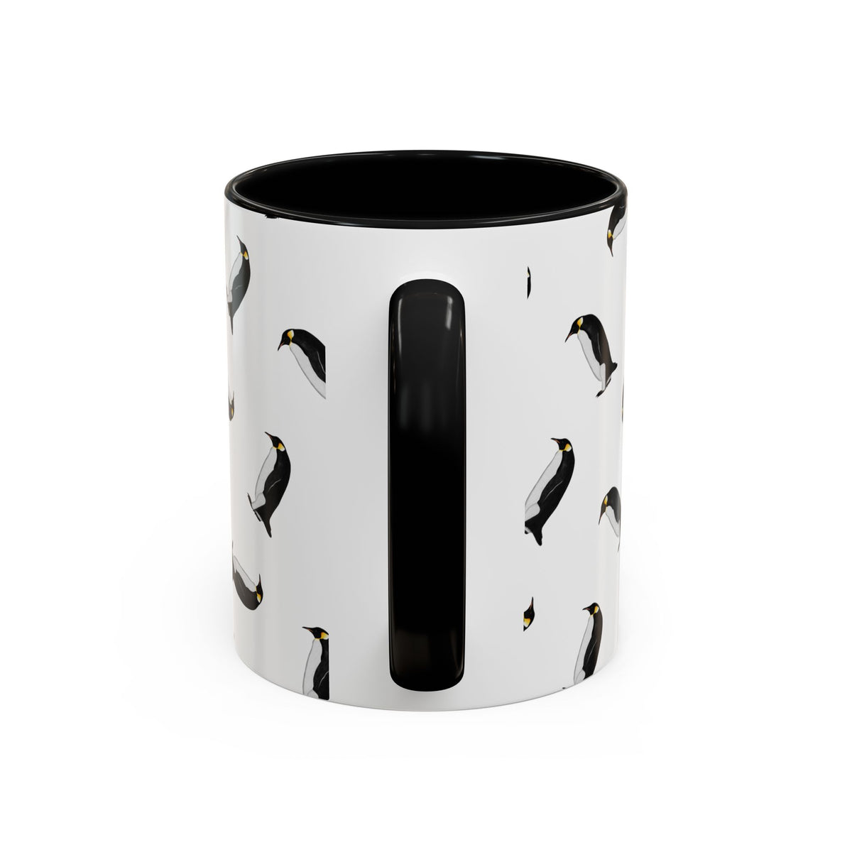 Pinguin Tasse mit Streumuster | Vogelmotiv Kaffeebecher für Vogelbeobachter & Naturfreunde – Accent Coffee Mug,